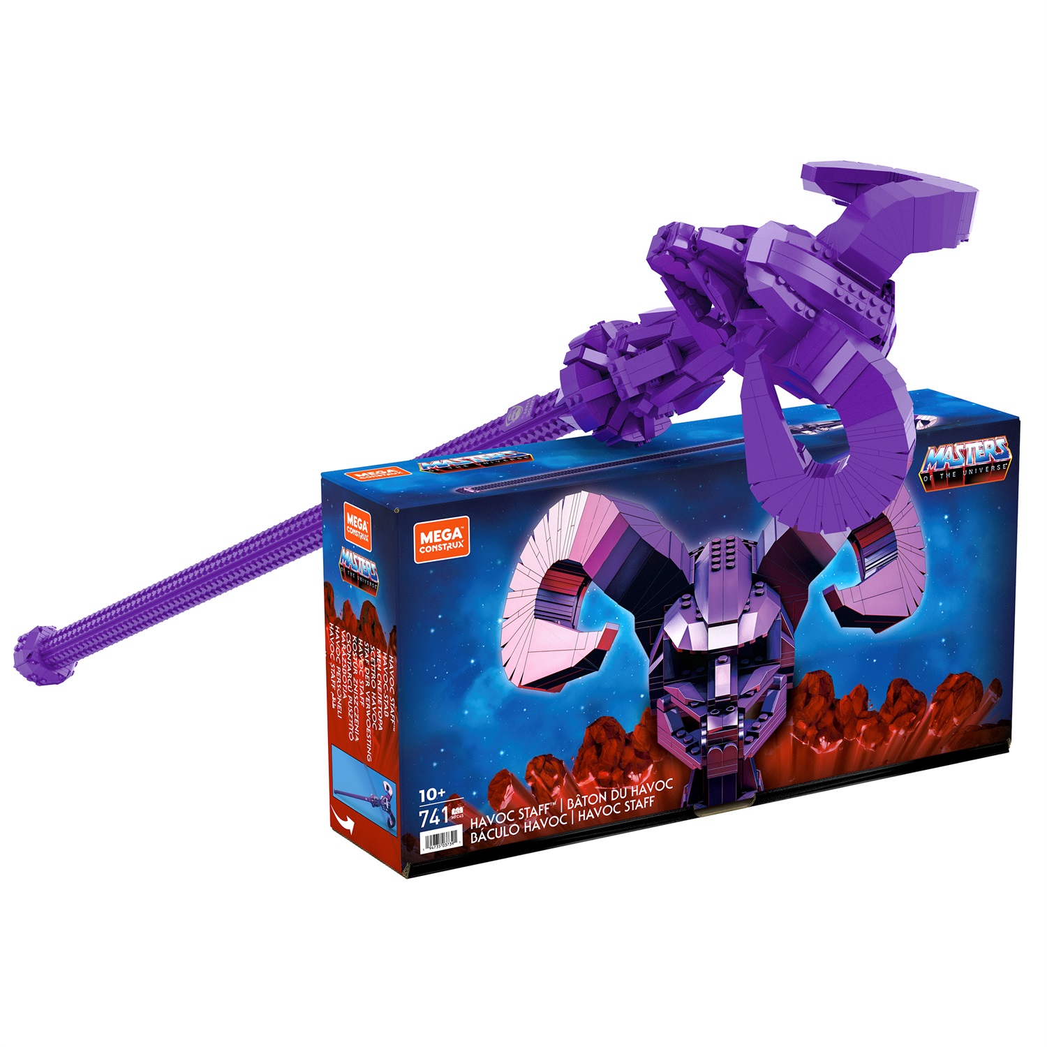 MEGA Construx - Masters of the Universe Scettro Havoc Lungo 102,8 cm, Playset con 741 Blocchi da Costruzione, Giocattolo per Bambini 10 Anni