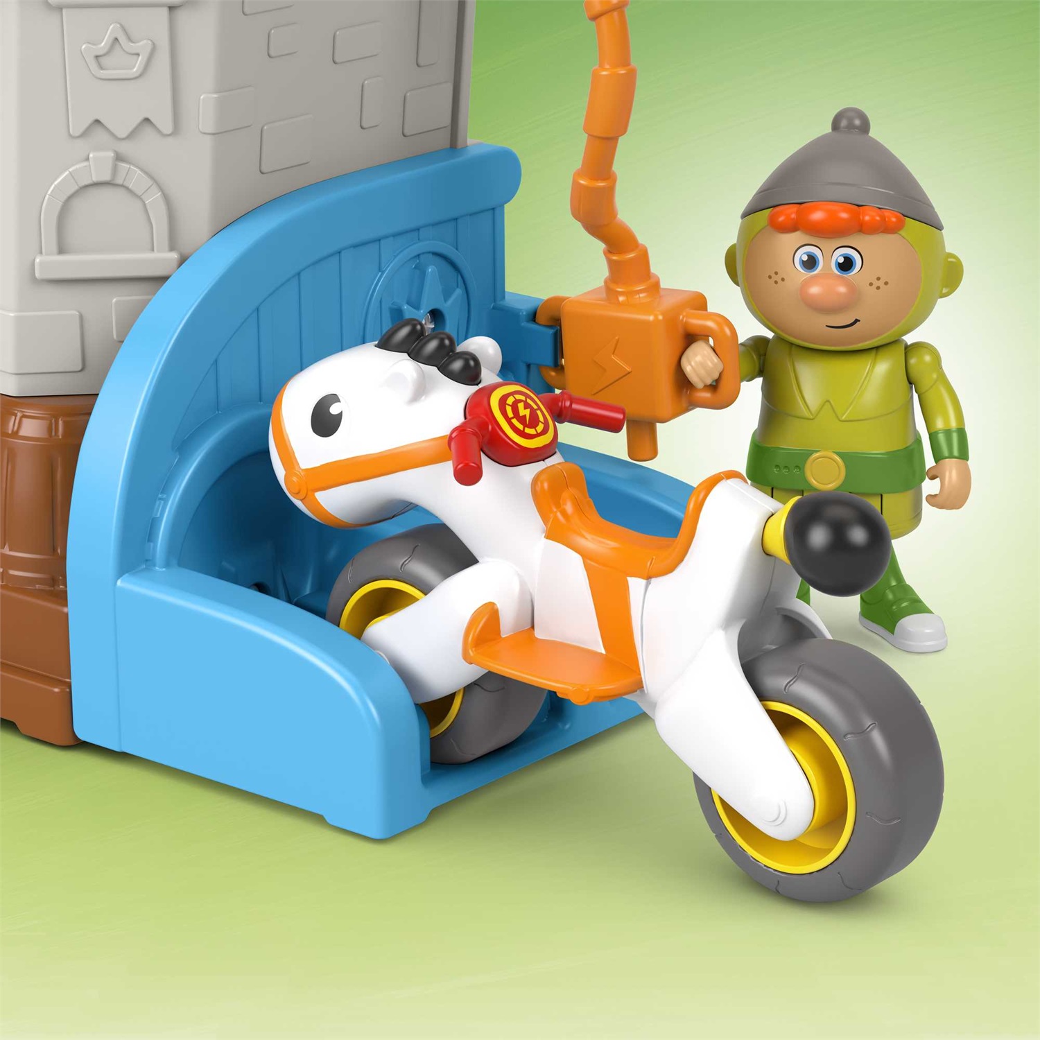 Fisher-Price HGK33 Playset Castello Medievale con Gus e Mini-Maxi Cavaliere, Giocattolo per Bambini 3 Anni, Multicolore