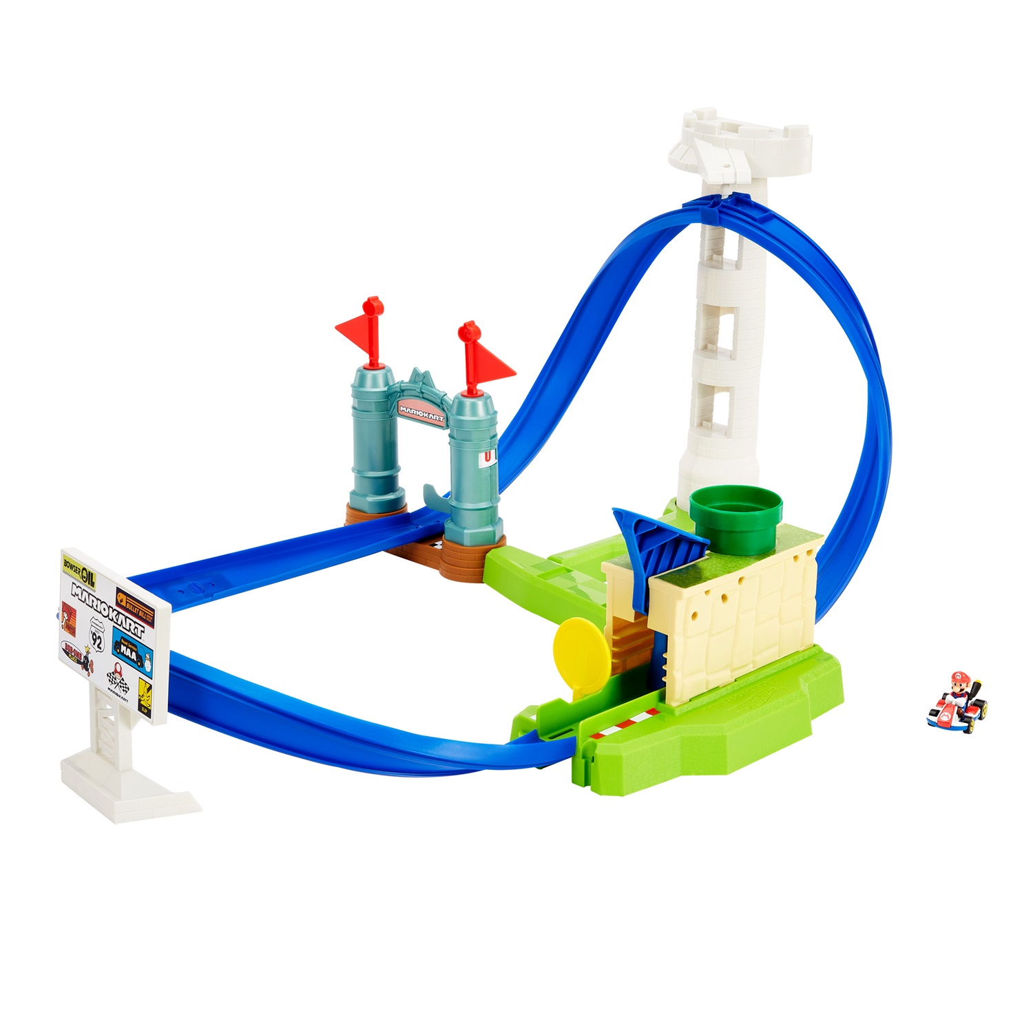 Hot Wheels Mario Kart Circuit Slam Track Set - Giocattolo per Bambini 5 Anni con Veicolo in Metallo