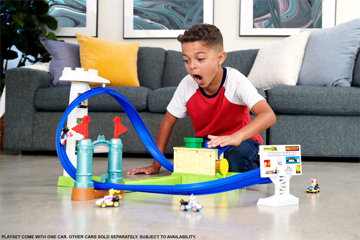 Hot Wheels Mario Kart Circuit Slam Track Set - Giocattolo per Bambini 5 Anni con Veicolo in Metallo
