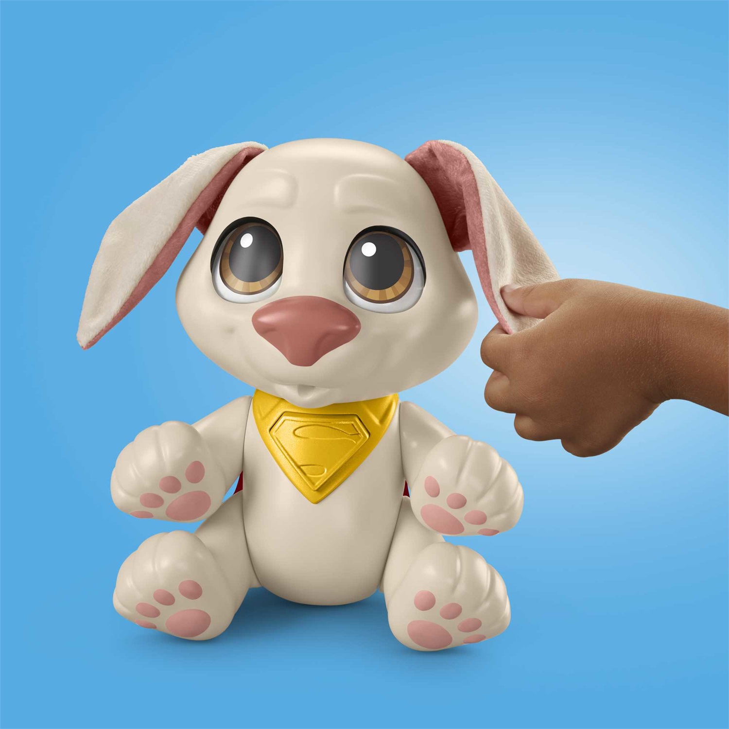 Fisher-Price Baby Krypto - Giocattolo Interattivo Cucciolo Snodato con Suoni e Accessori per il Gioco di Finzione, Ispirato al Film DC League of Super-Pets, Adatto per Bambini 3 Anni, HGV05
