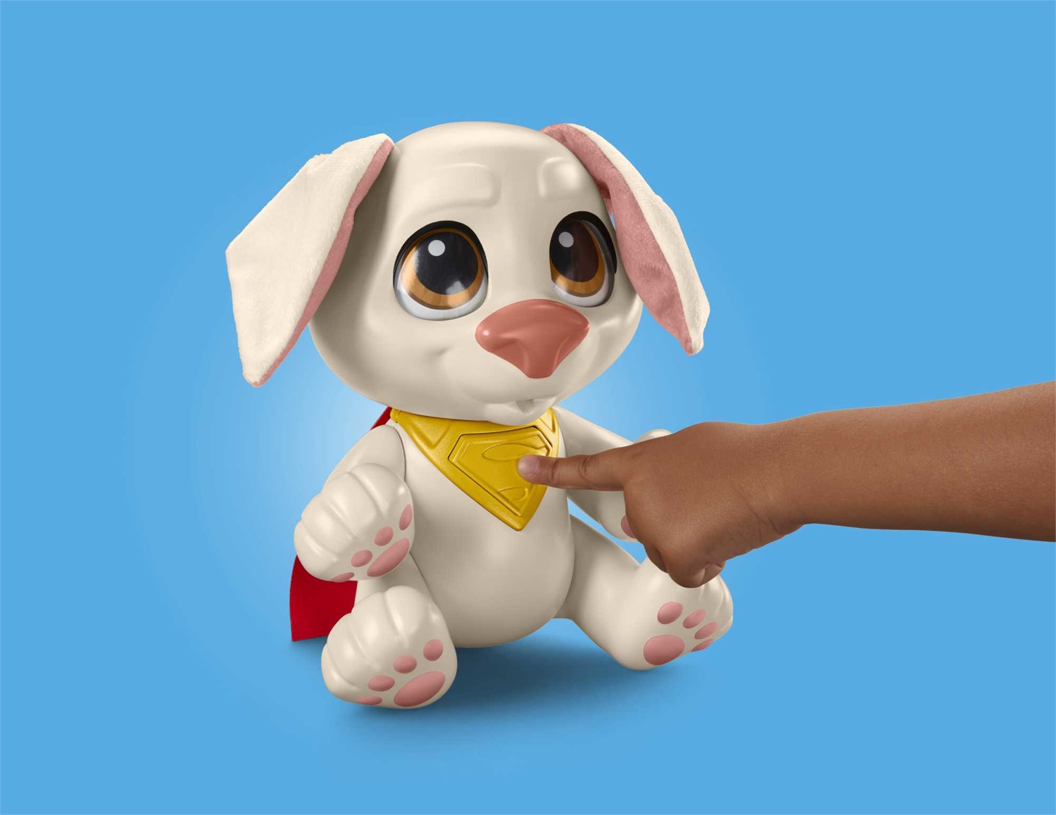Fisher-Price Baby Krypto - Giocattolo Interattivo Cucciolo Snodato con Suoni e Accessori per il Gioco di Finzione, Ispirato al Film DC League of Super-Pets, Adatto per Bambini 3 Anni, HGV05