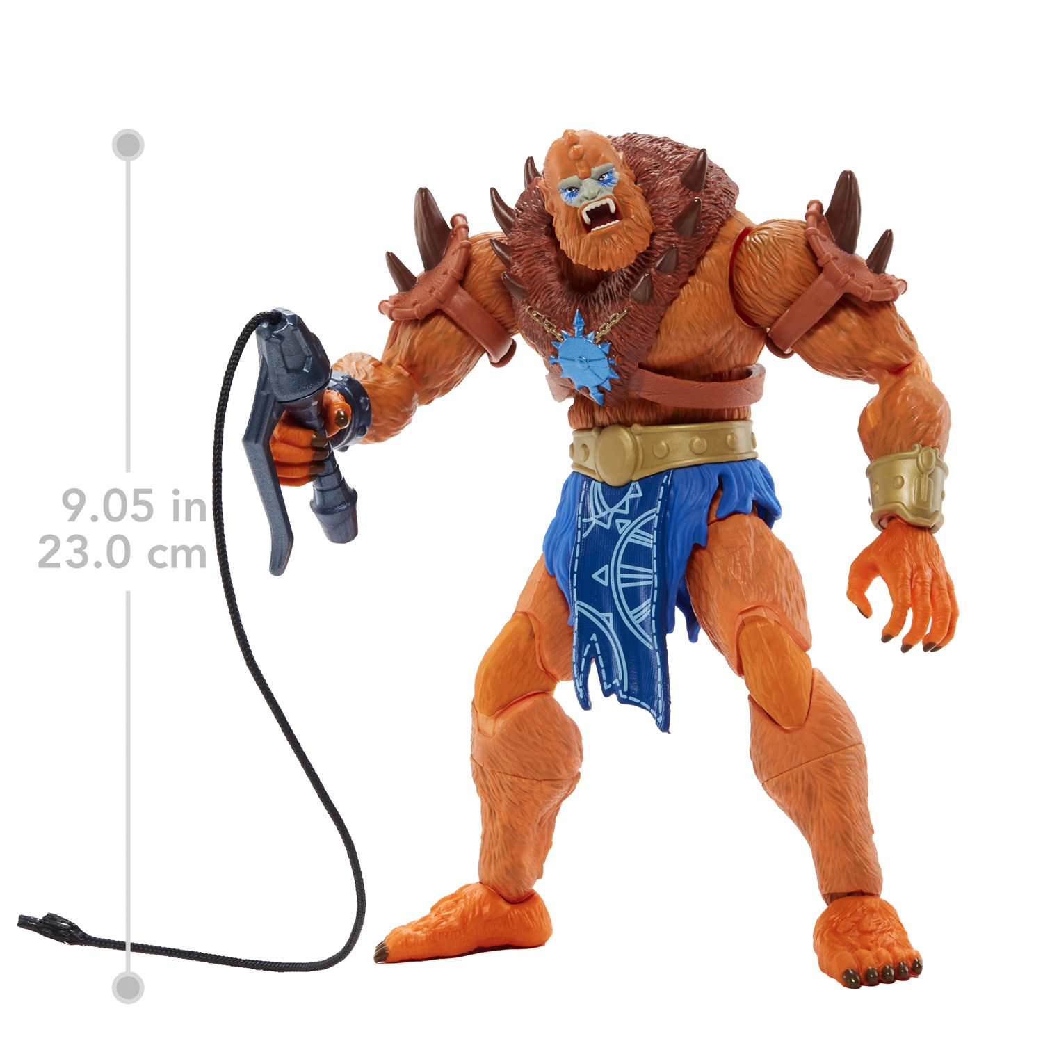 Masters of the Universe Masterverse Beast Man Action Figure 23 cm - Grandi dimensioni, Accessori, Elementi in Pelliccia Sintetica, Giocattolo da Collezione per Bambini 6 Anni