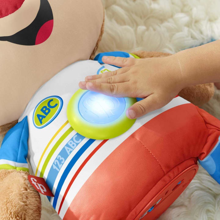 Fisher-Price Cagnolino Gigante Ridi e Impara - Peluche Musicale con Luci, Suoni e Smart Stages per Bambini 18 Mesi