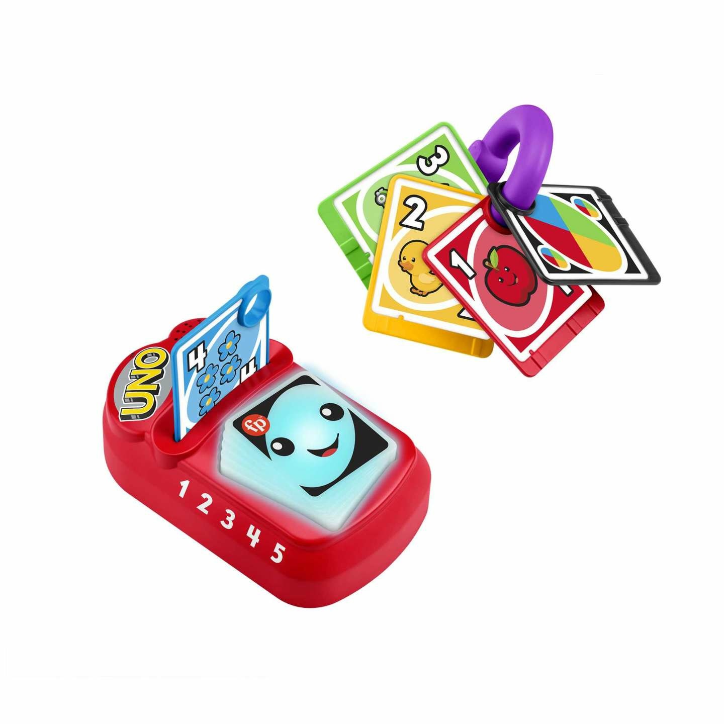 MATTEL Baby UNO FP HHG94 - Gioco Educativo con 5 Carte, Luci e Suoni per Insegnare Numeri e Colori