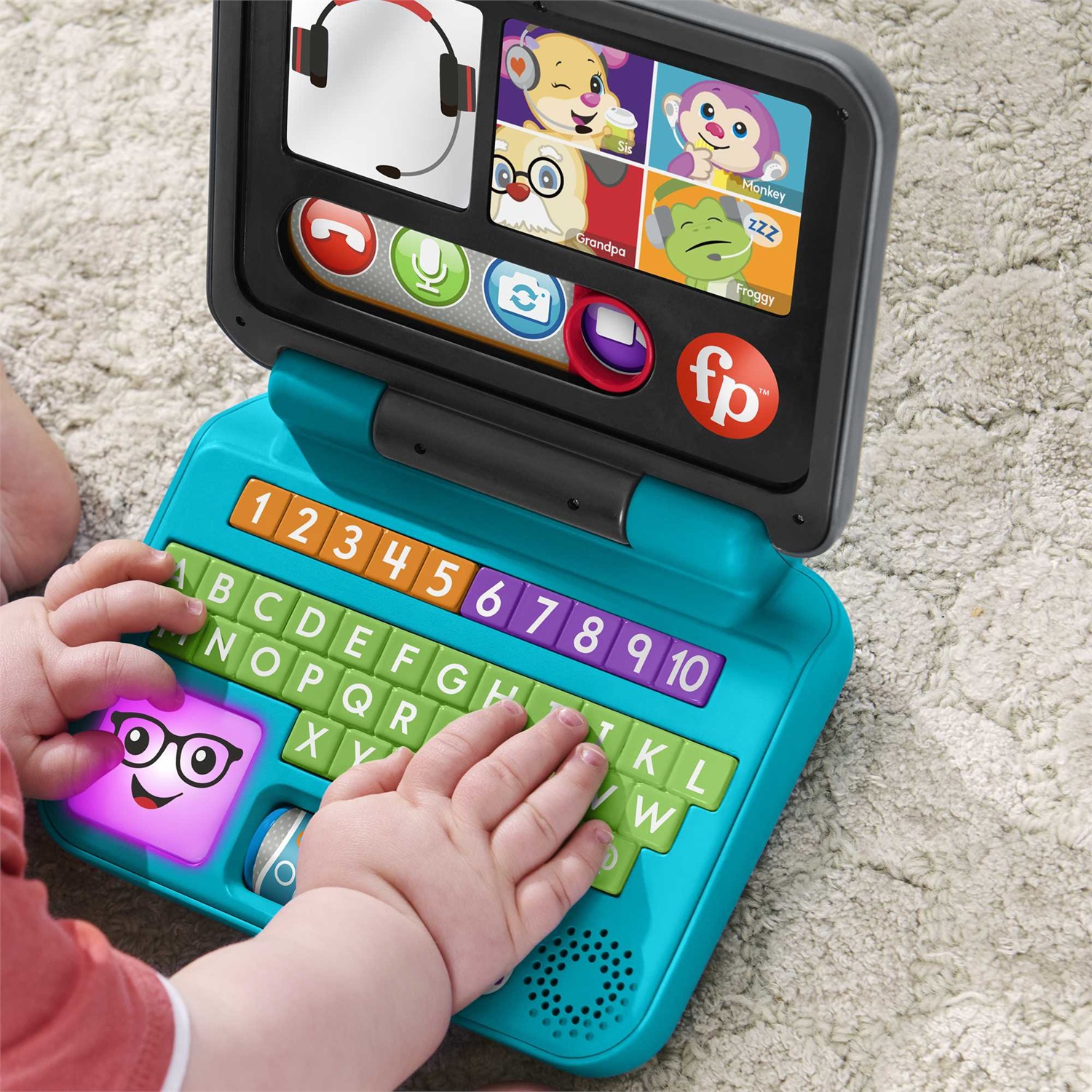 Fisher-Price Ridi e Impara Il Mio Primo Laptop HHH03 - Giocattolo Elettronico con Contenuti Educativi Smart Stages, Luci Colorate e Oltre 55 Canzoncine per Bambini 6 Mesi