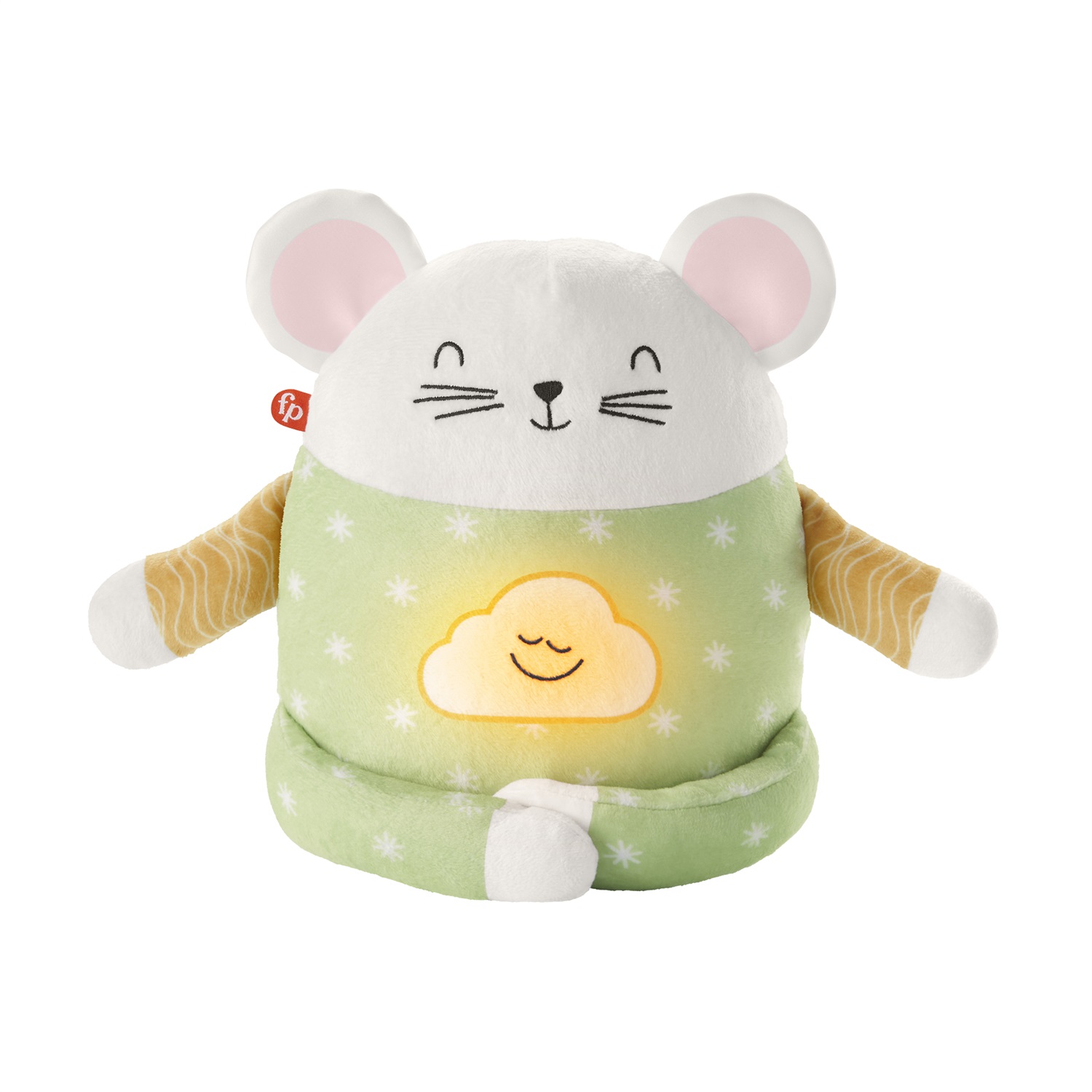 Fisher-Price Mouse da meditazione: peluche rilassante con luce notturna e musica per aiutare i bambini a dormire