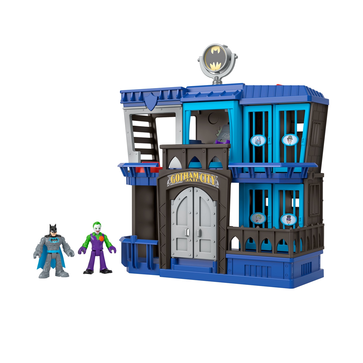 Fisher-Price Imaginext Prigione di Gotham City - Playset con Batman e Joker per Bambini 3 Anni, HHP81