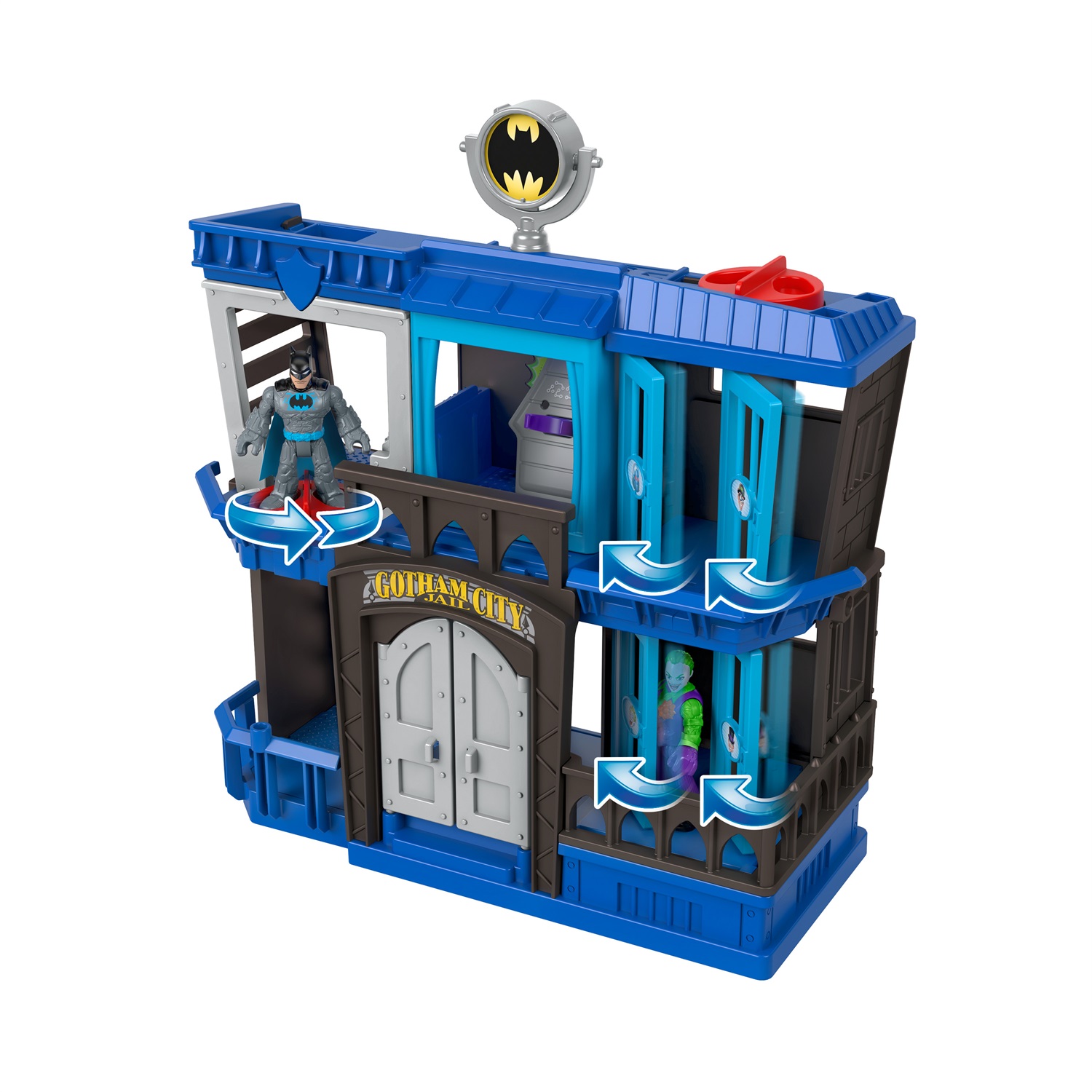 Fisher-Price Imaginext Prigione di Gotham City - Playset con Batman e Joker per Bambini 3 Anni, HHP81