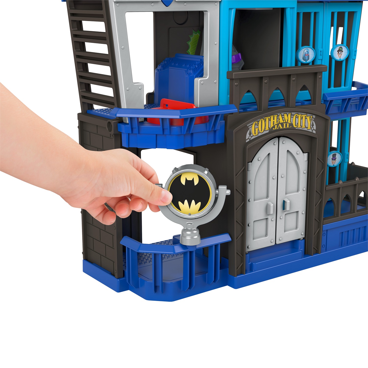 Fisher-Price Imaginext Prigione di Gotham City - Playset con Batman e Joker per Bambini 3 Anni, HHP81