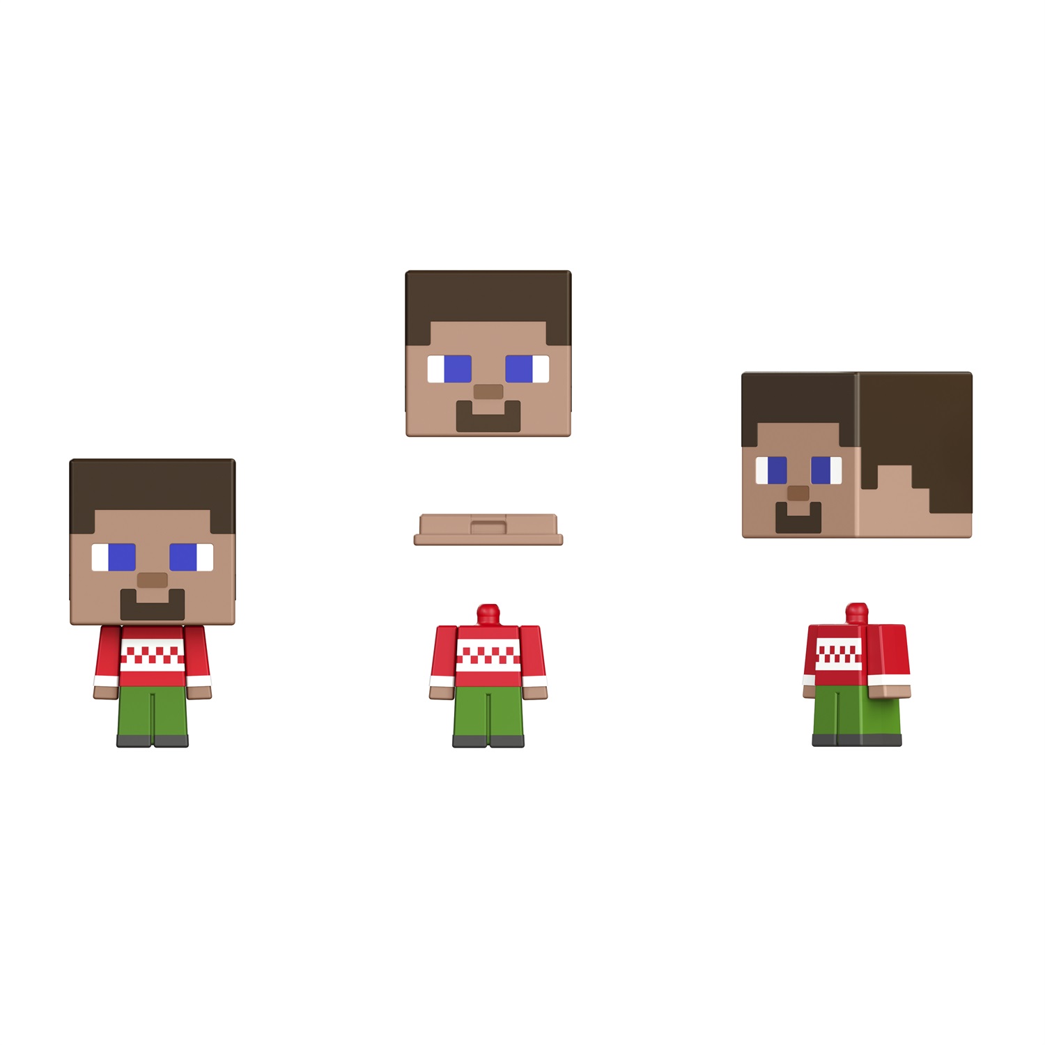 Mattel Calendario dell'Avvento Minecraft - Mini Teste Mob, Personaggi Pixelati da Collezione per Bambini 6 Anni