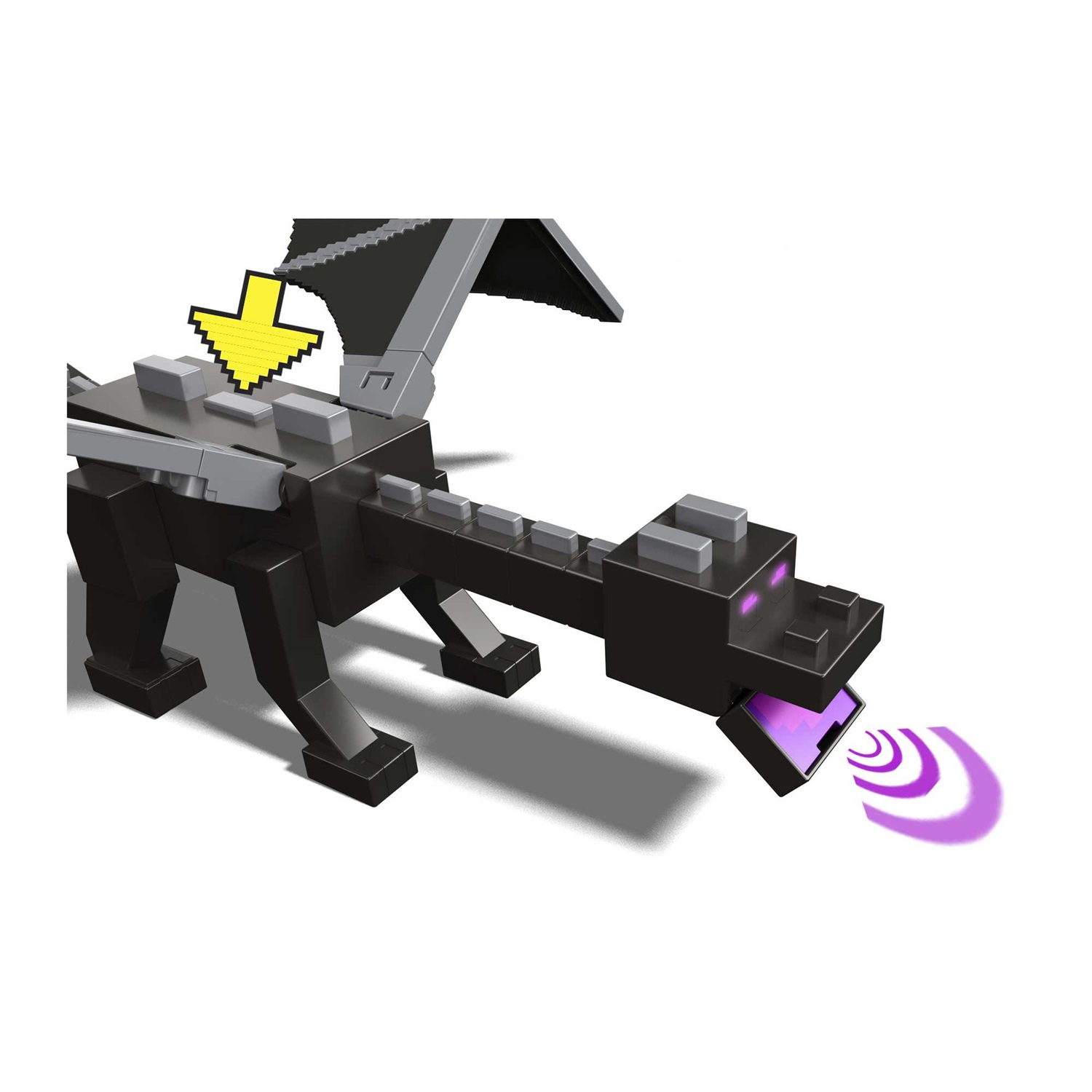 Mattel Minecraft - Enderdrago con Apertura alare di 51 cm, Emette Luci e Suoni Feroci, Giocattolo e Regalo per Bambini 6 Anni, HHW17