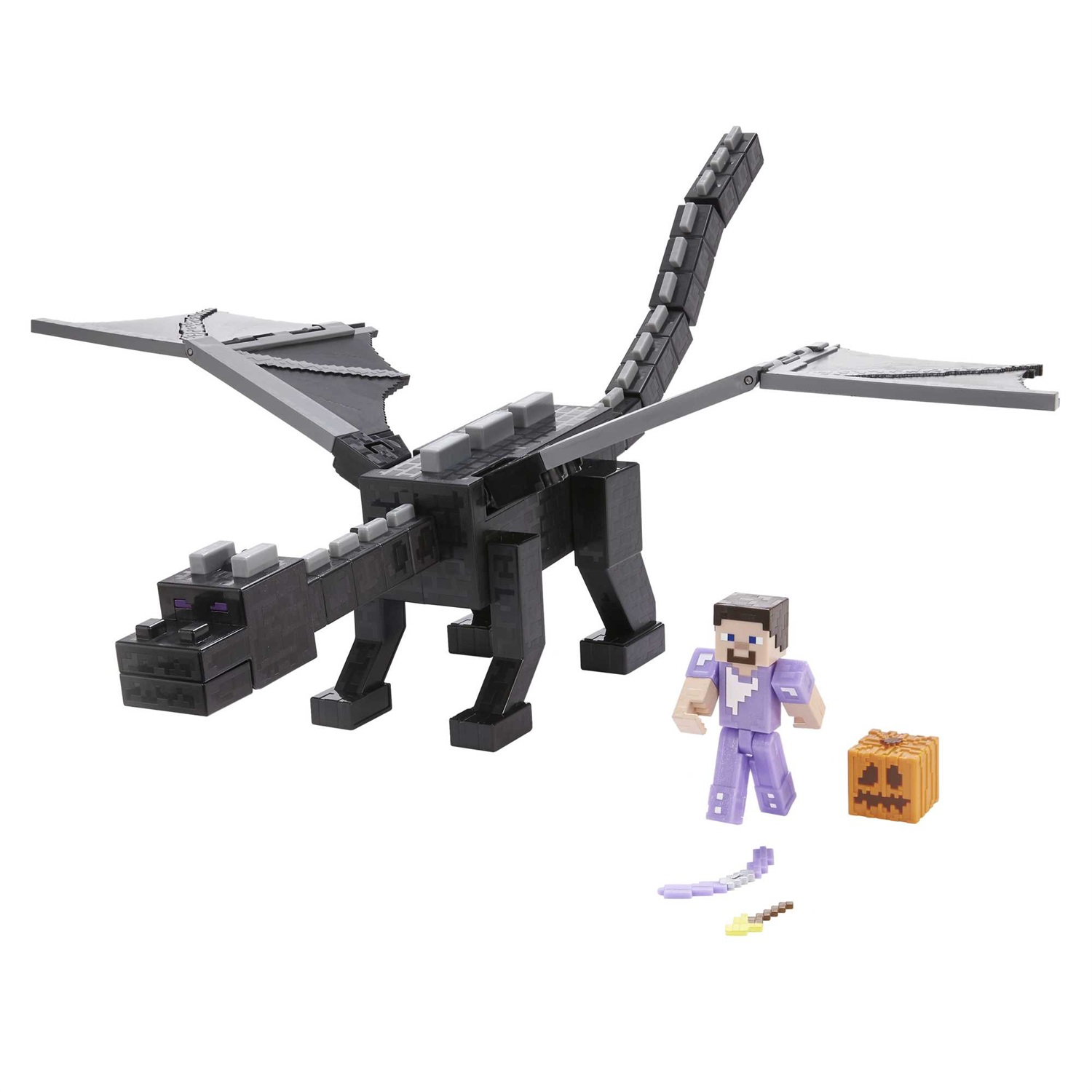 Mattel Minecraft - Enderdrago con Apertura alare di 51 cm, Emette Luci e Suoni Feroci, Giocattolo e Regalo per Bambini 6 Anni, HHW17