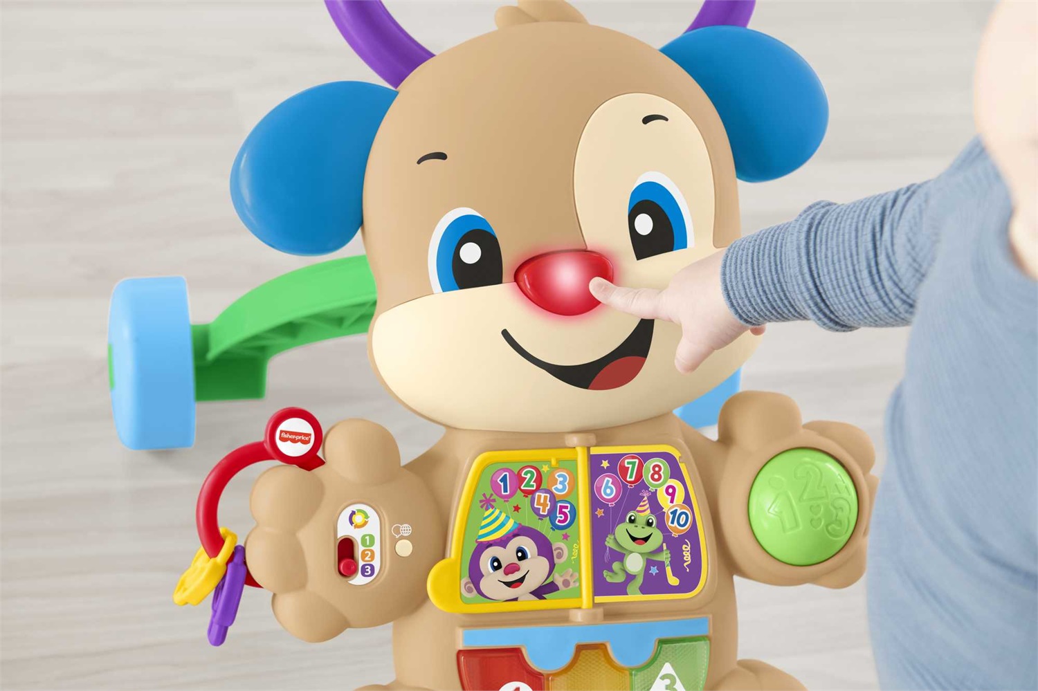 Fisher-Price Cagnolino Primi Passi Ridi & Impara Smart Stages - Giocattolo Musicale Multilingue per Neonati e Bambini da 6 a 36 Mesi con 3 Modalità di Gioco e Oltre 75 Canzoni
