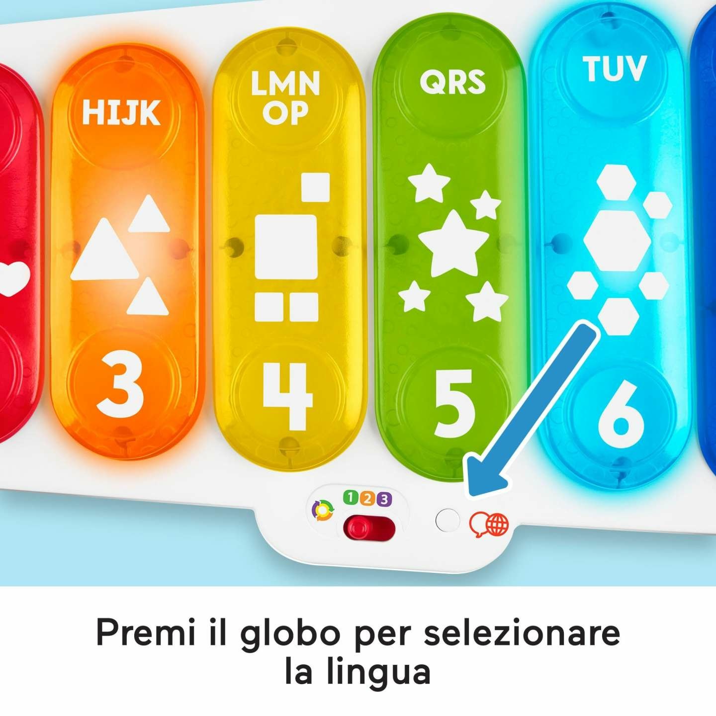 Fisher-Price Xilofono Gigante Elettronico Musicale Trainabile con Luci e Canzoni Educative - 9-36 Mesi, Versione Multilingue HJK38