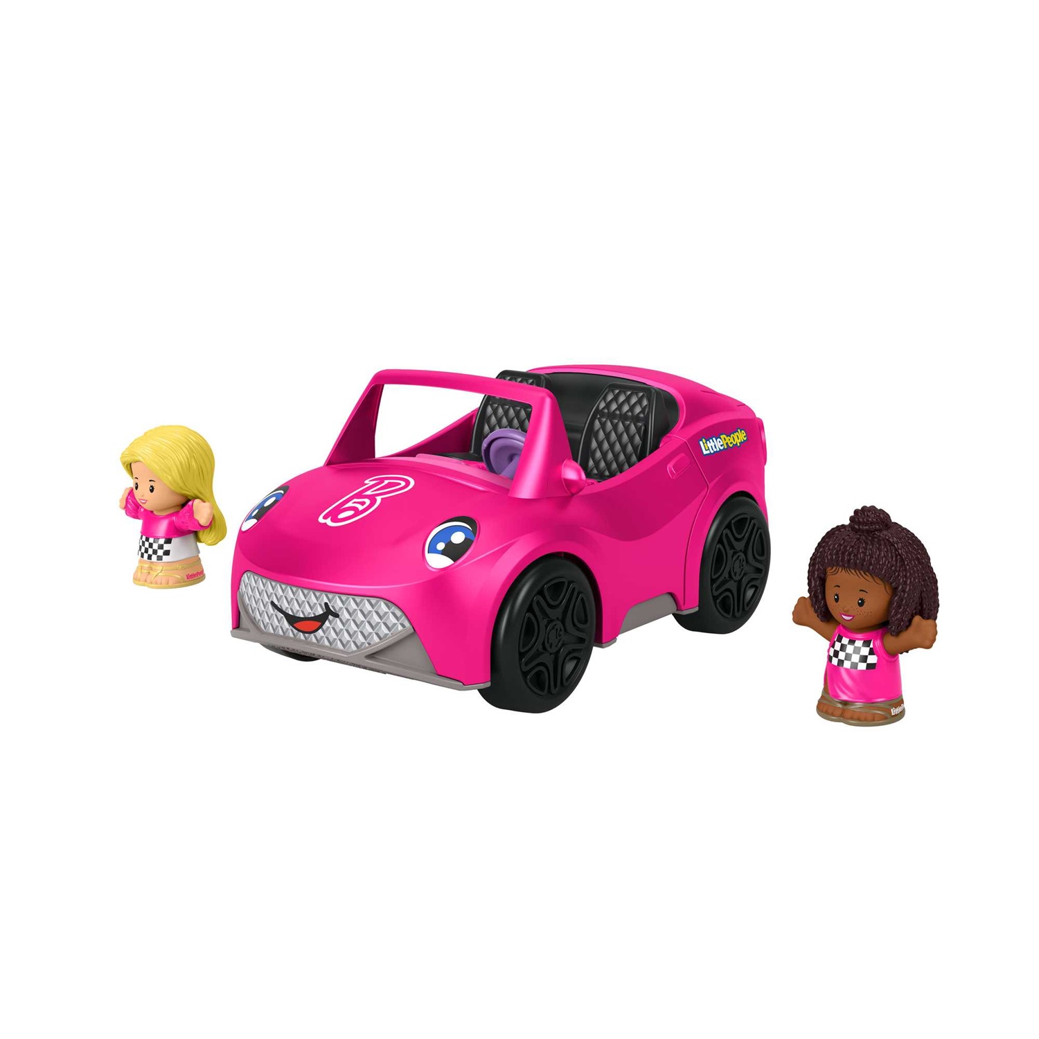 Fisher-Price Cabrio di Barbie Little People - Veicolo a spinta con suoni e 2 personaggi per bambini da 1 a 5 anni