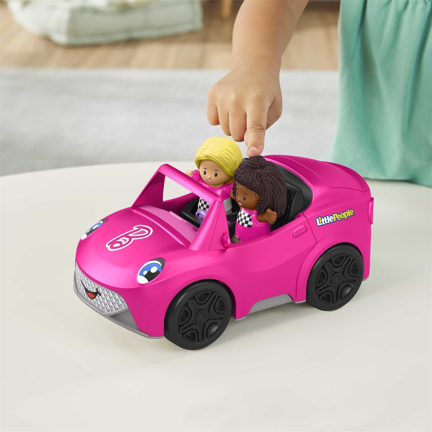 Fisher-Price Cabrio di Barbie Little People - Veicolo a spinta con suoni e 2 personaggi per bambini da 1 a 5 anni