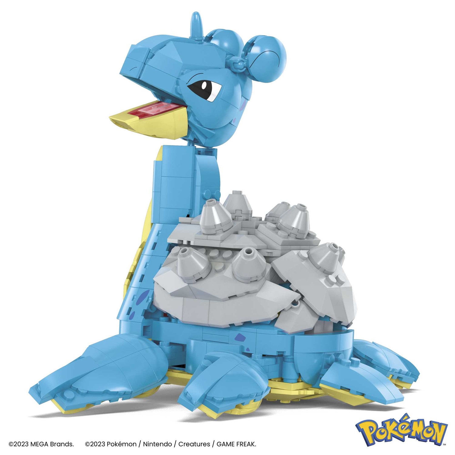 MEGA Pokémon HKT26 - Set da Costruzione Lapras con 527 Pezzi, Sistema Mattoncino Movimento, Alto 17,7 cm, Giocattolo per Bambini 8 Anni