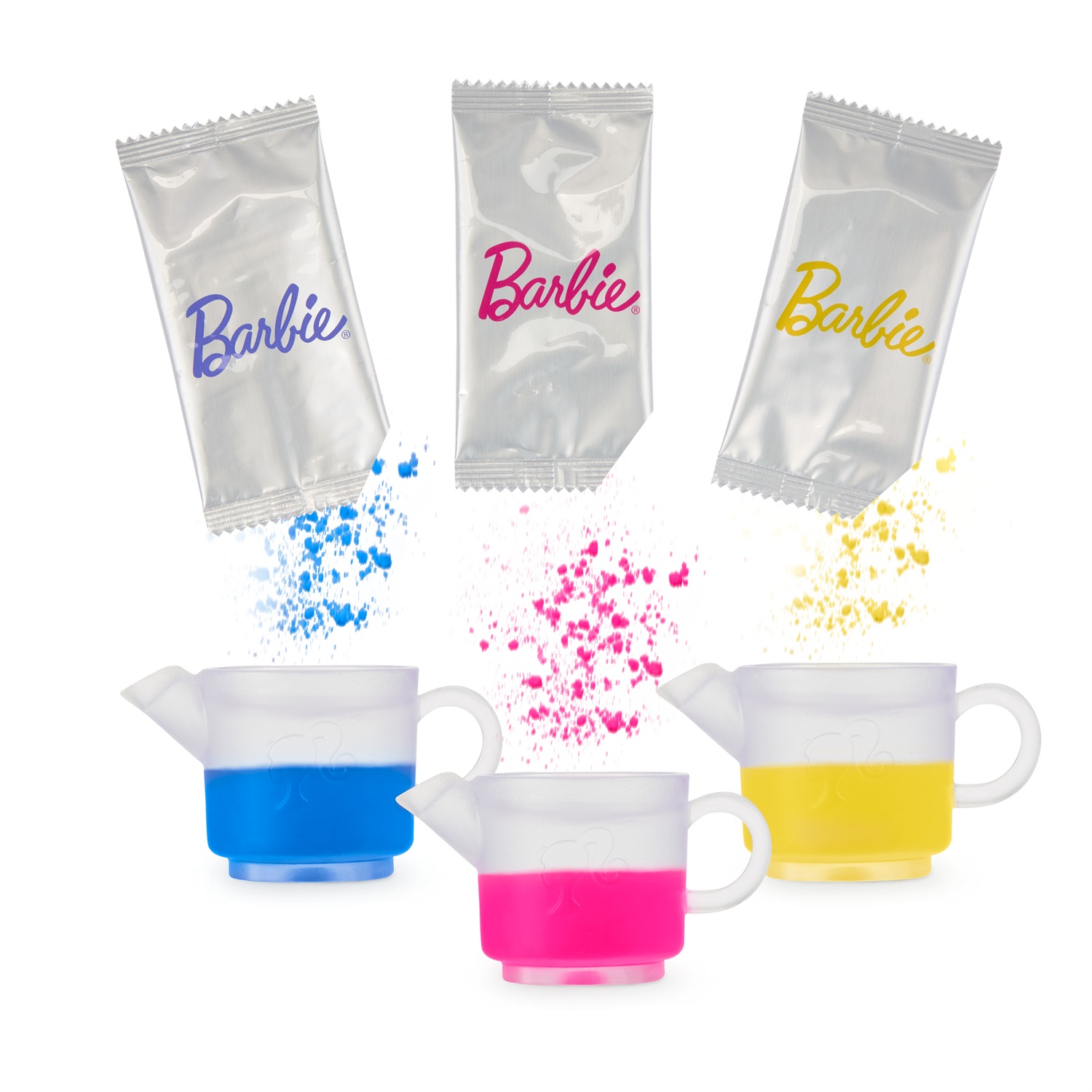 Barbie HKT94 Caffetteria Dolci Momenti - Playset con Teiera Cambia Colore, 1 Gattino e 21 Accessori