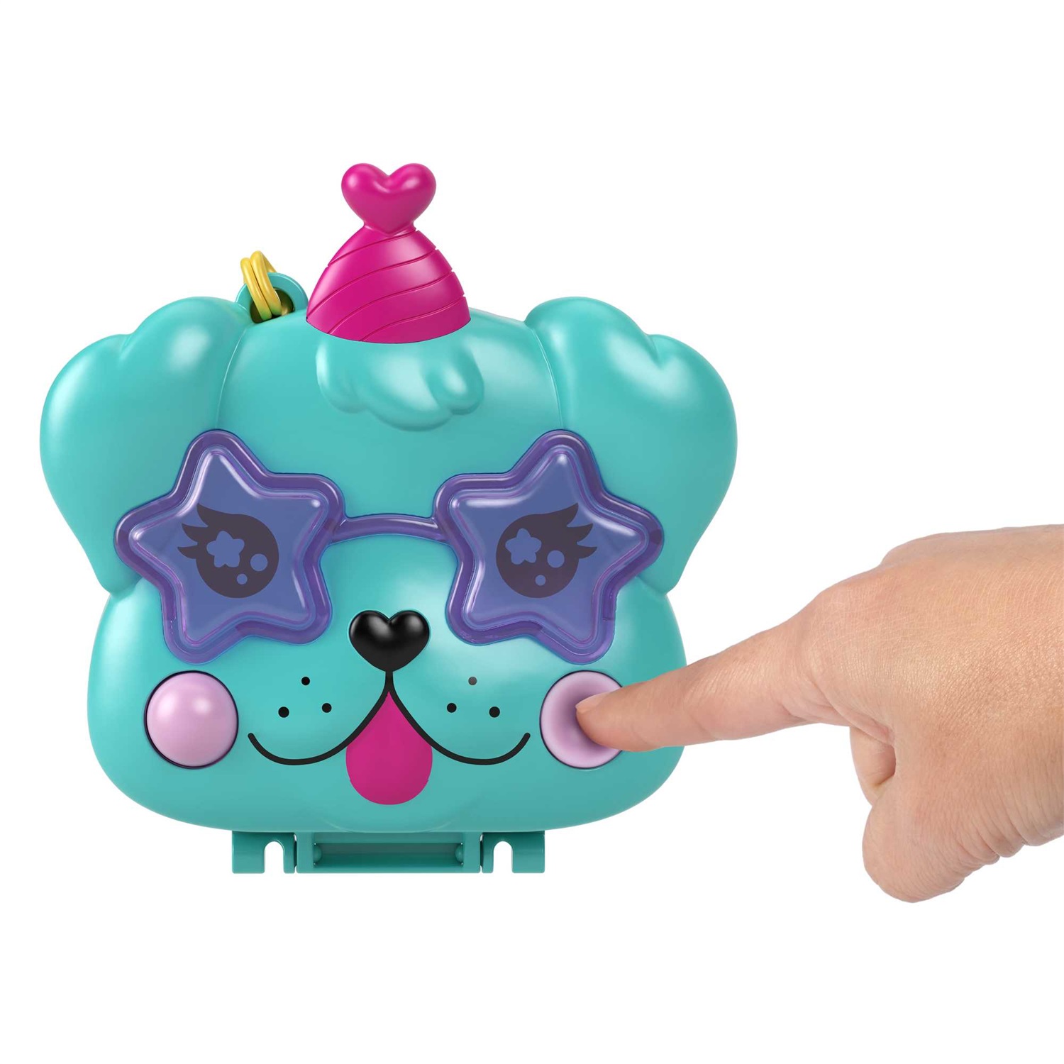 Mattel Polly Pocket - Cofanetto Il Compleanno del Cagnolino con 2 Micro Bambole e 14 Accessori, Giocattolo da Viaggio Tascabile per Bambini 4 Anni