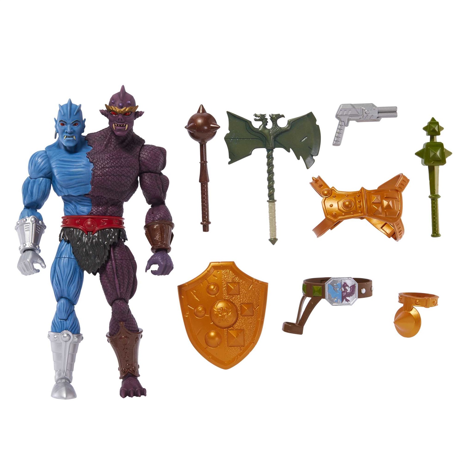 Masters of the Universe - Masterverse Two-Bad Action Figure Snodato 20 cm con Accessori da Combattimento e Mani Intercambiabili, Giocattolo per Bambini 6 Anni, HLB59