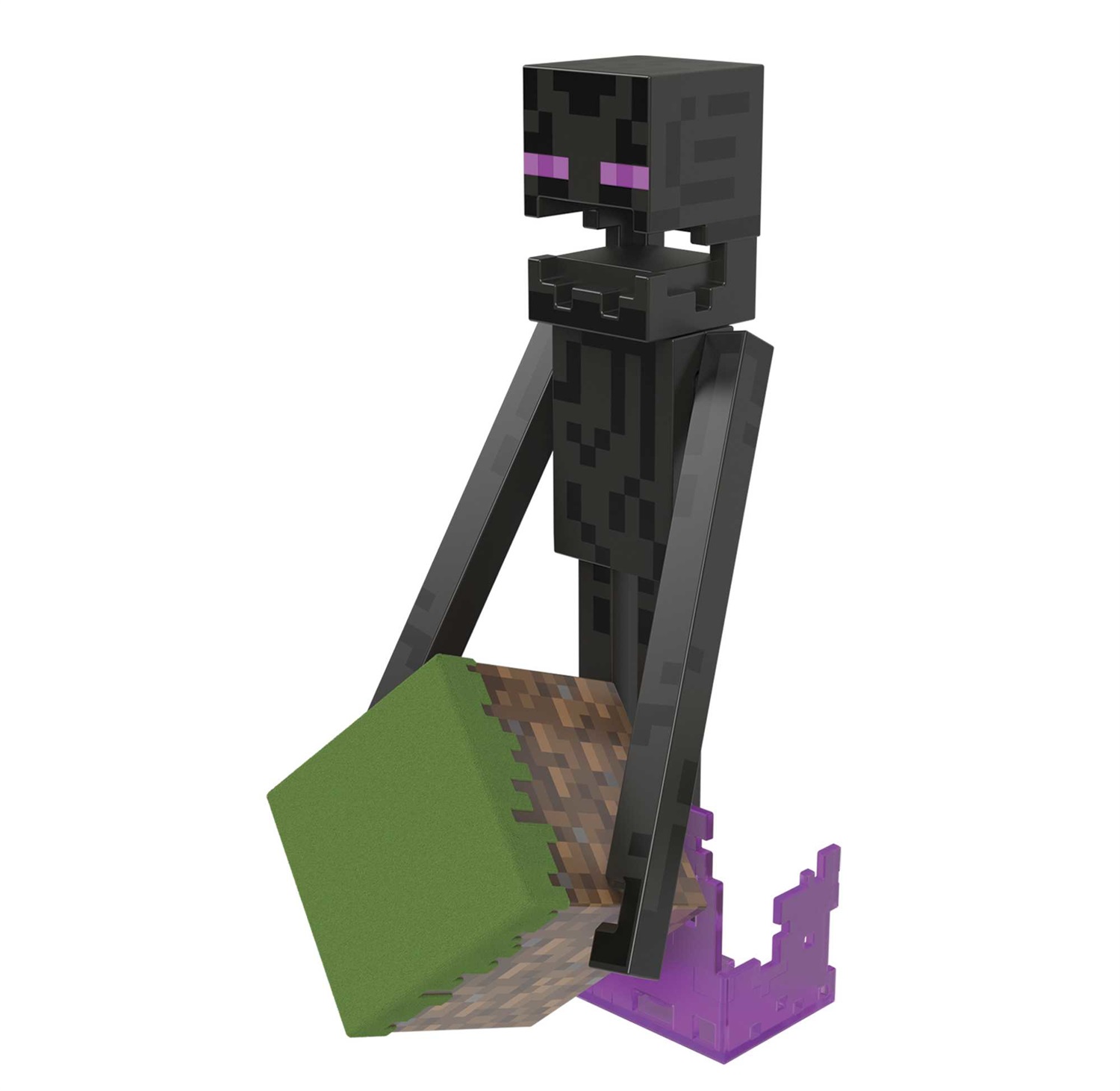 Mattel Minecraft Diamond Level Enderman Figure Action Figure - 14 cm, Multicolore, Medium, HLN40
