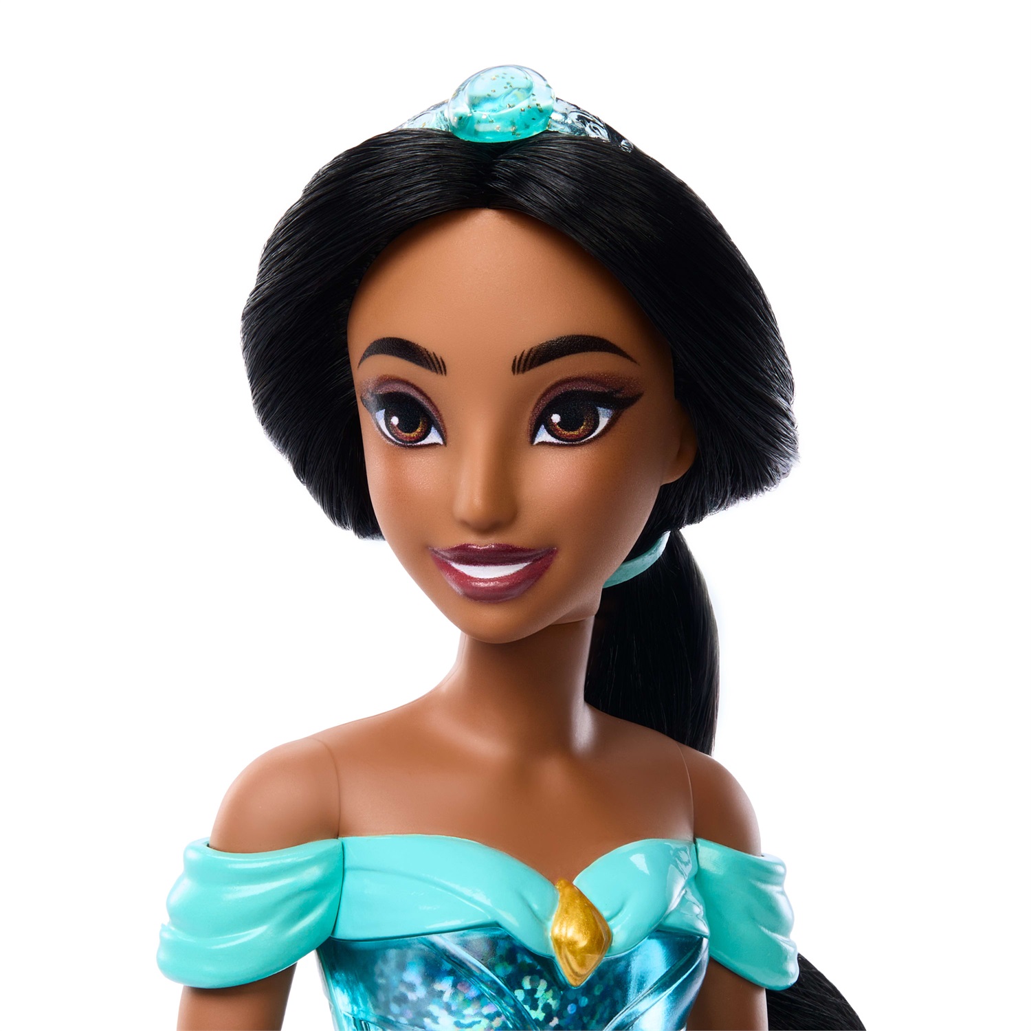 Mattel Disney Princess HLW12 Bambola Jasmine con Accessori Scintillanti - Giocattolo per Bambini 3 Anni