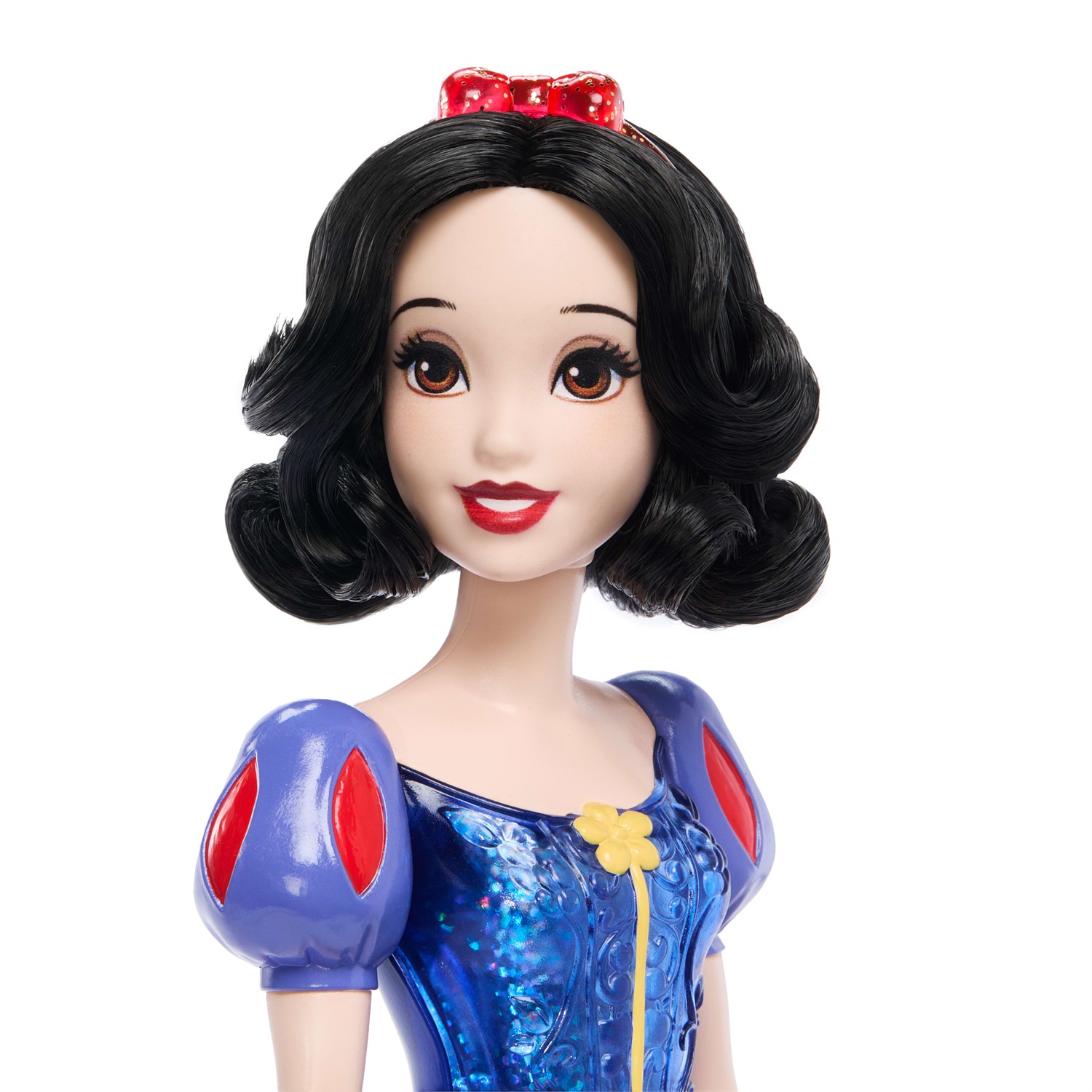 Mattel Disney Princess HLW08 Bambola Biancaneve Snodata con Outfit e Accessori Scintillanti - Giocattolo per Bambini 3 Anni