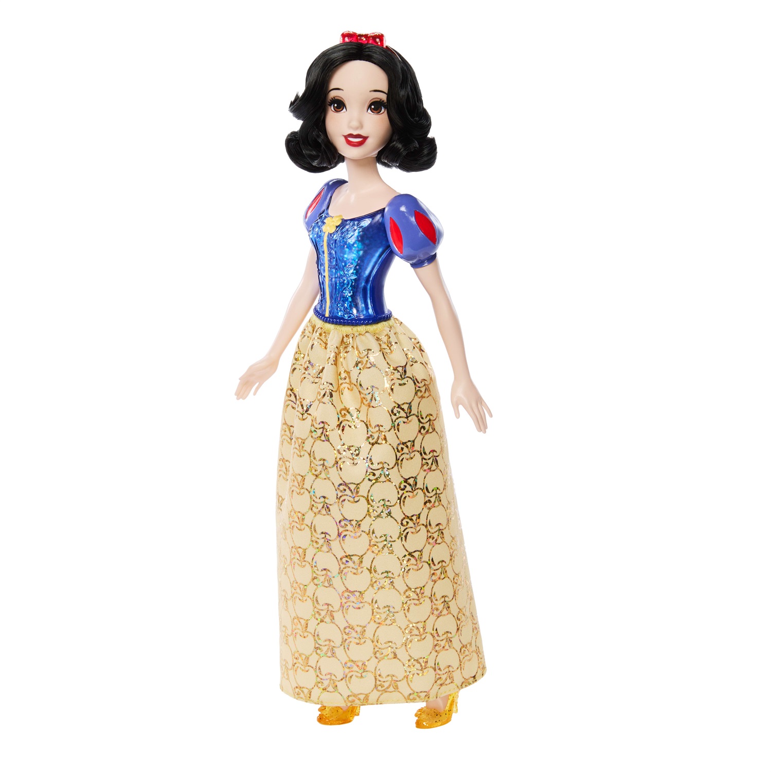 Mattel Disney Princess HLW08 Bambola Biancaneve Snodata con Outfit e Accessori Scintillanti - Giocattolo per Bambini 3 Anni