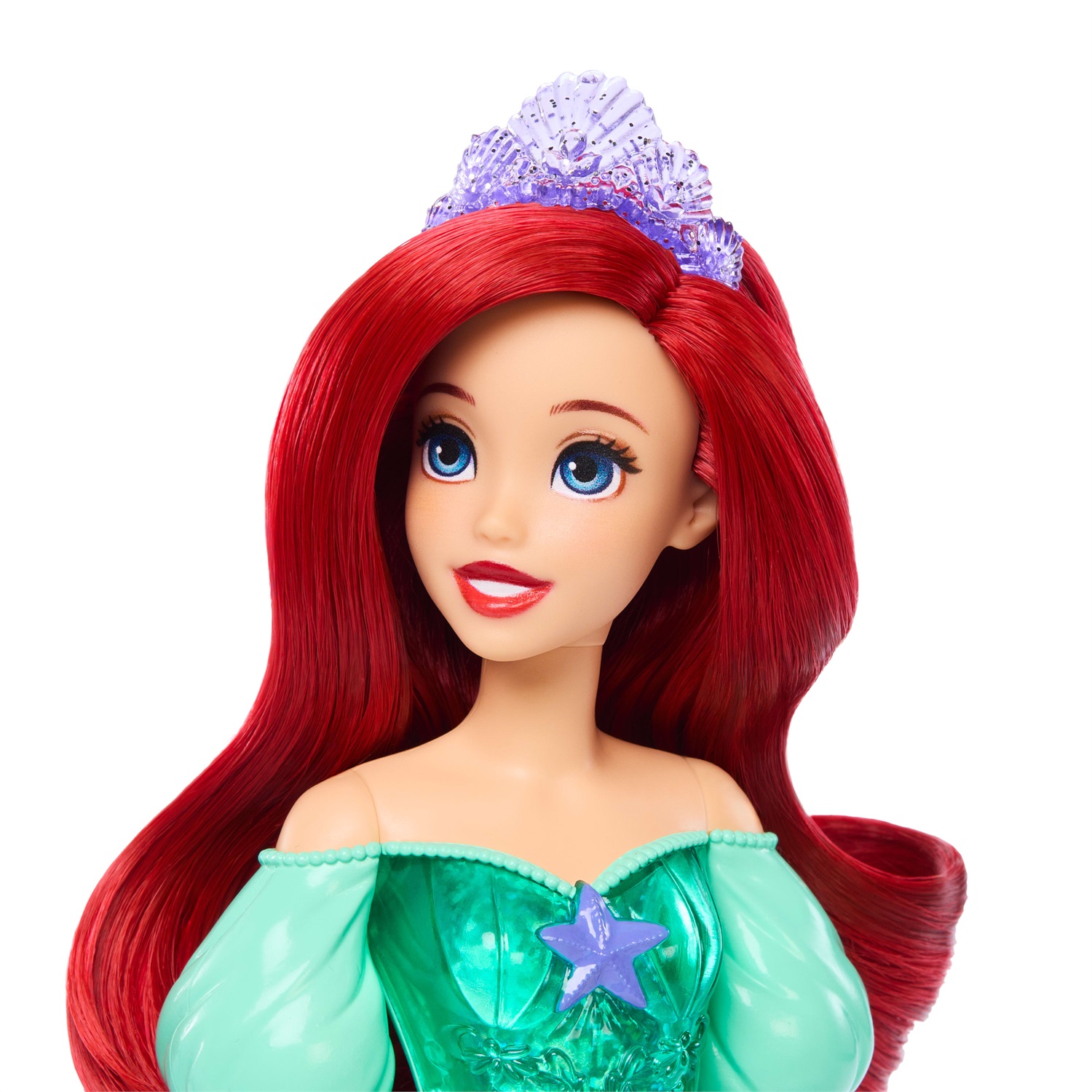 Mattel Disney Princess Ariel HLW10 - Bambola snodata con capi e accessori scintillanti ispirati al film La Sirenetta, per bambini 3 anni