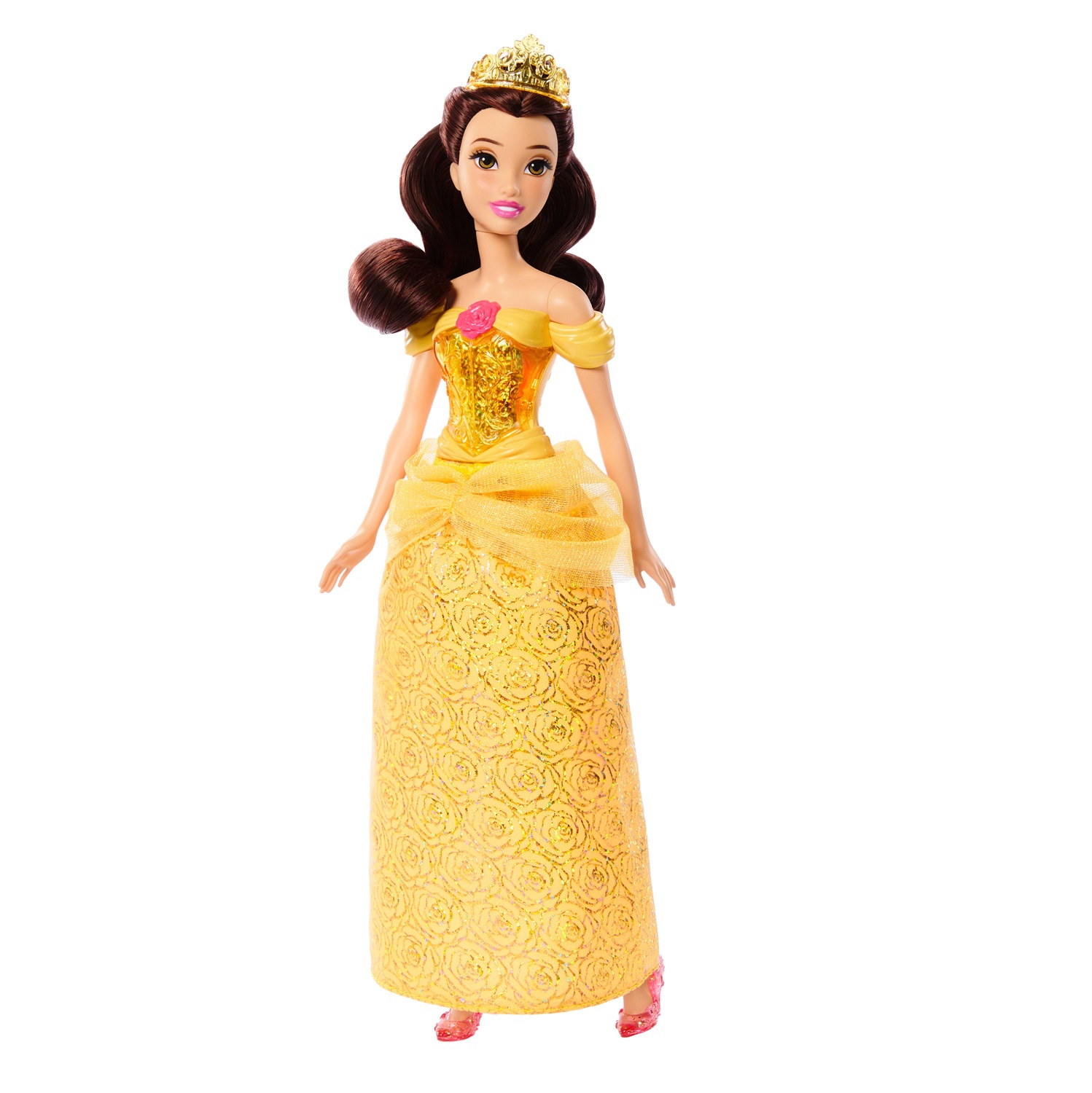 Mattel HLW11 Bambola Belle - Principessa Disney con Capi e Accessori Scintillanti, Ispirata a La Bella e la Bestia, Giocattolo per Bambini 3 Anni