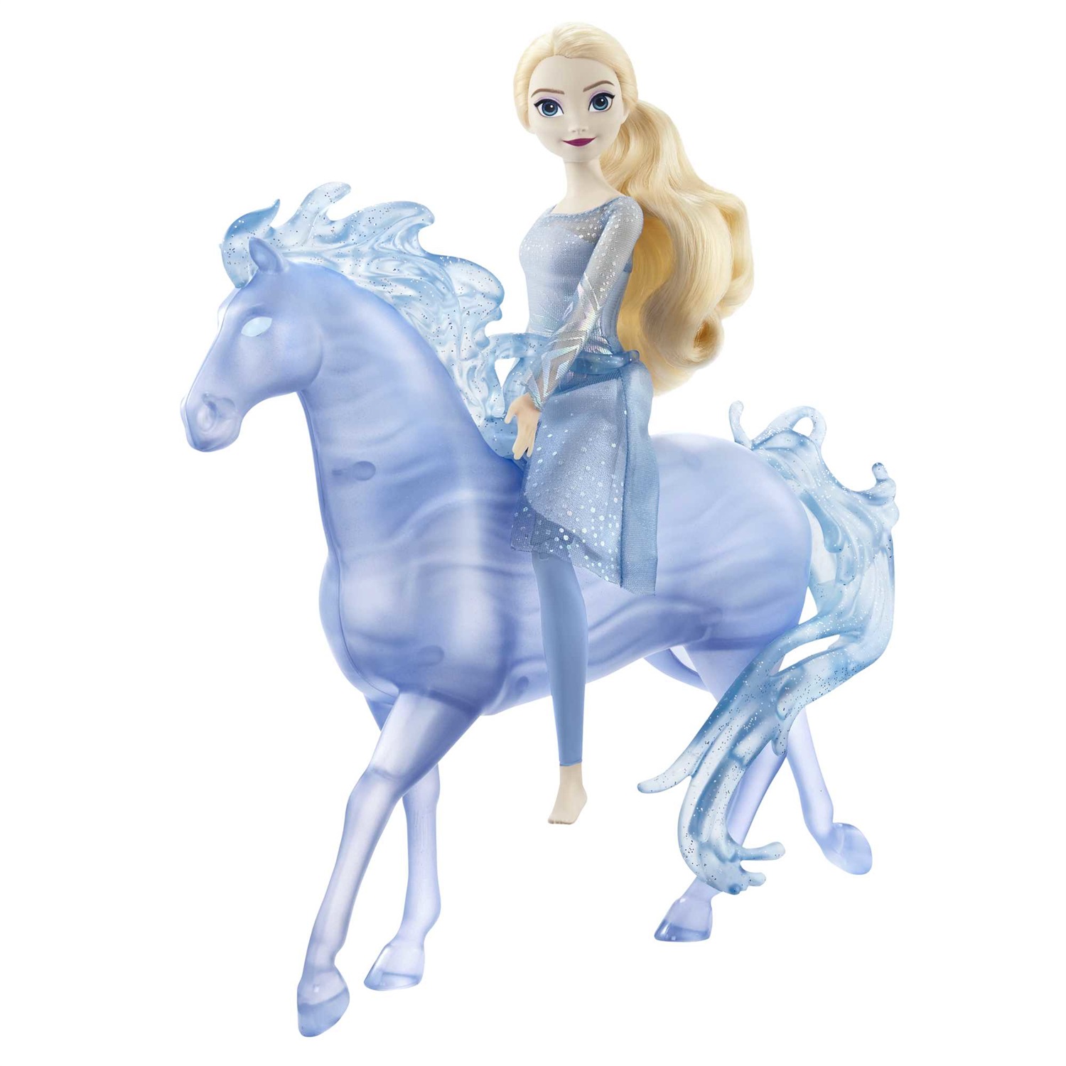 Mattel Disney Frozen - Bambola Elsa e Nokk, Creatura Acquatica a Forma di Cavallo, Ispirato a Frozen 2, Giocattolo per Bambini 3 Anni, HLW58