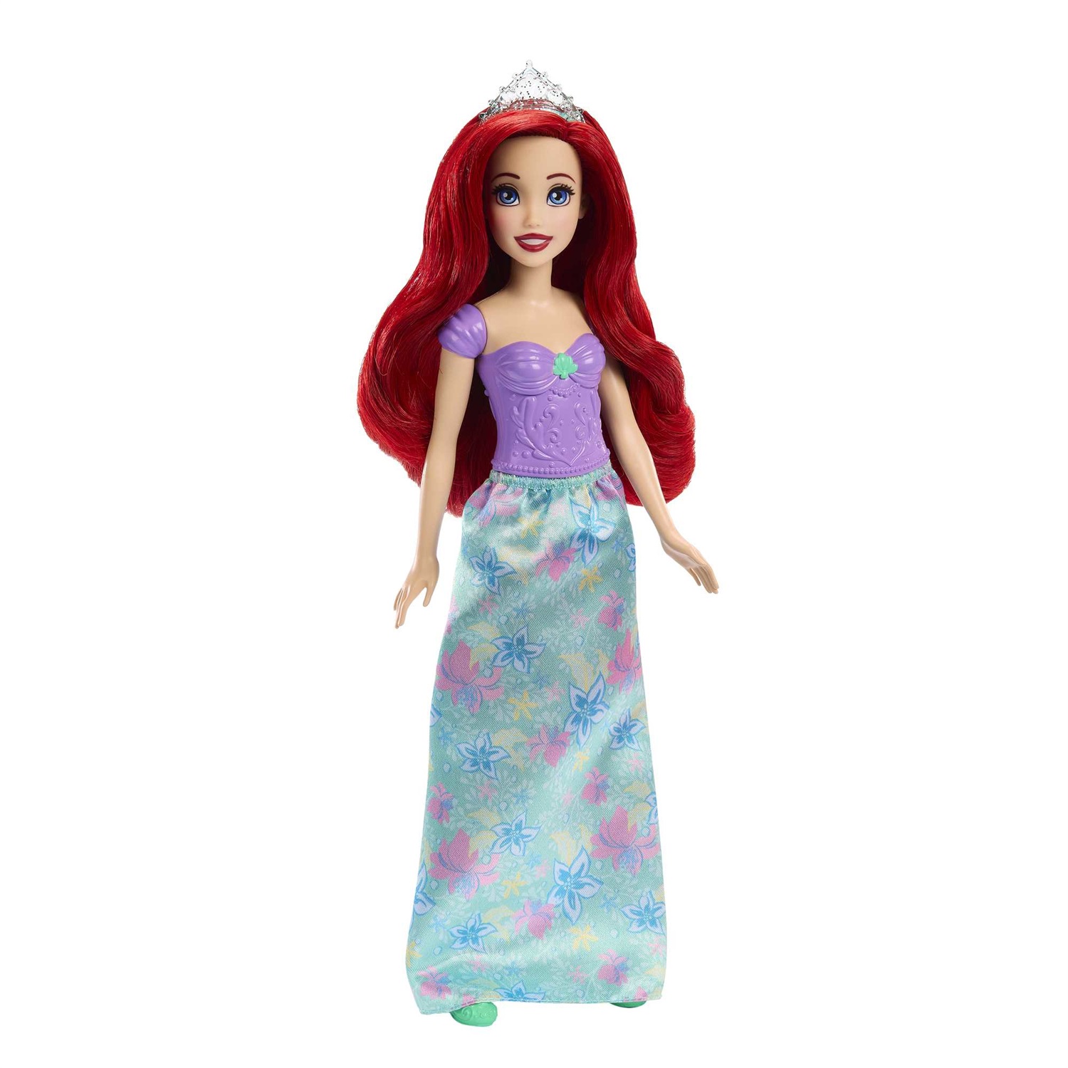 Mattel Bambola Disney Princess Ariel - Ispirata ad Arielle la sirena, con scarpe rimovibili e tiara, età 3