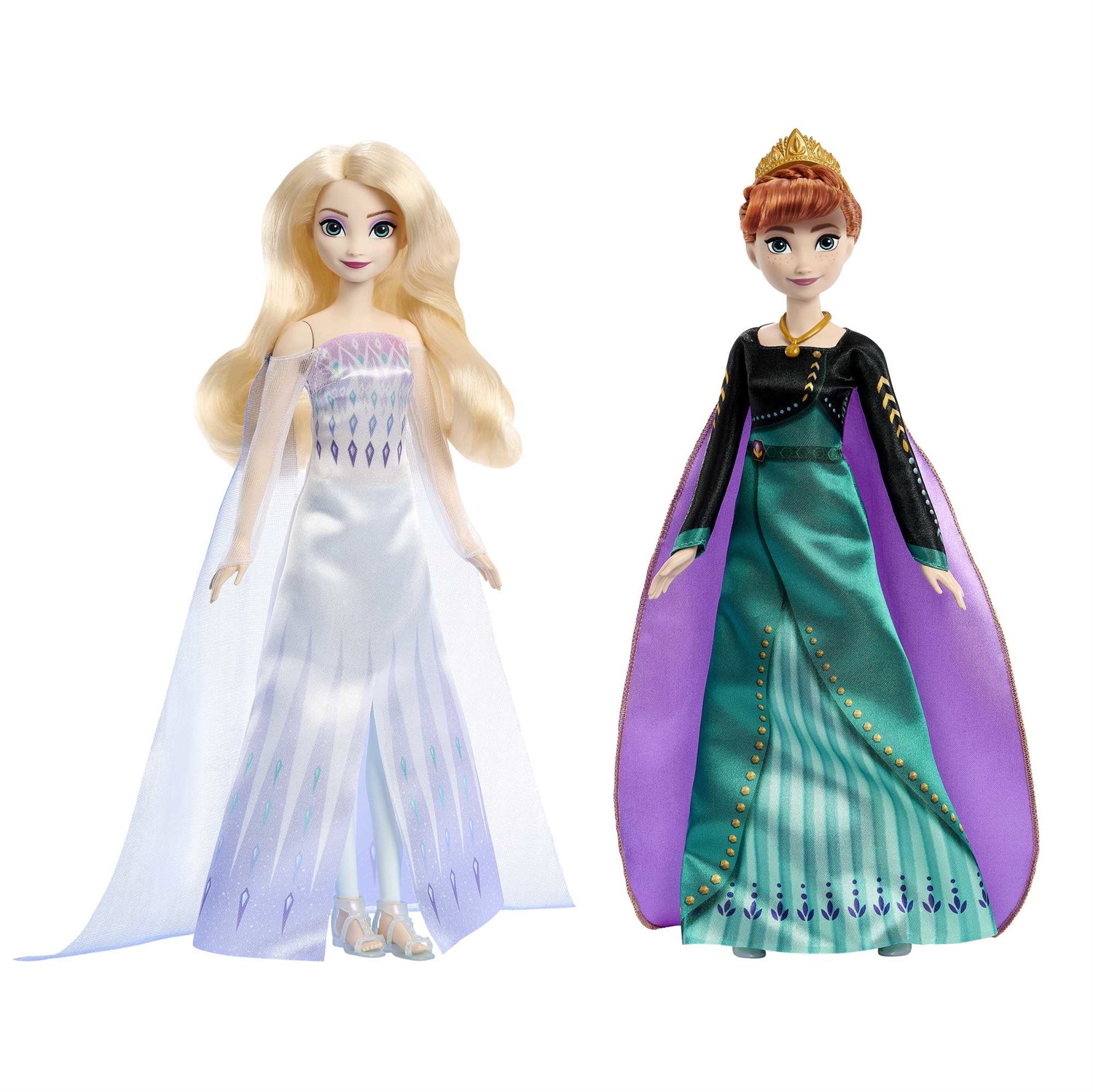 Mattel HMK51 Frozen - Set di Bambole Anna ed Elsa, Regine delle Nevi, per Bambini dai 3 Anni
