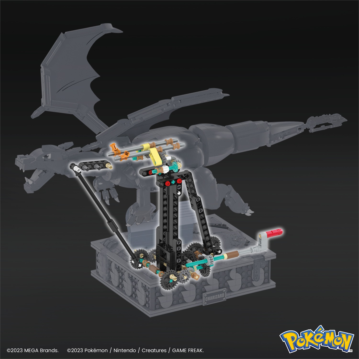 MEGA Pokémon Kinetic Charizard - Set da Costruzione da 1664 Pezzi, Personaggio Meccanizzato Alto 28 cm con Movimento Realistico, Giocattolo per Bambini 12 Anni