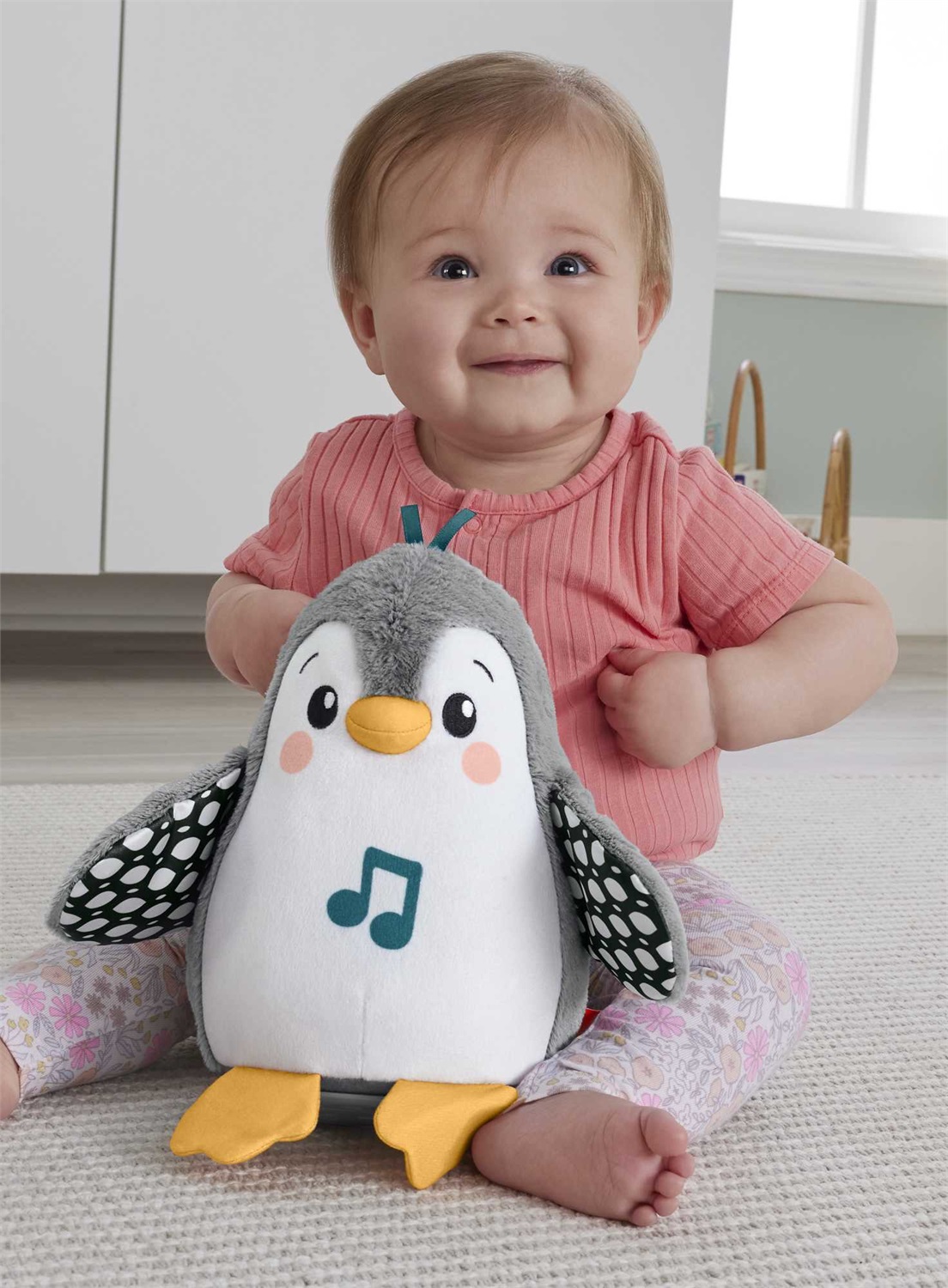 Fisher-Price Pinguino Dolci Coccole HNC10 - Peluche Interattivo con Musica e Ali Mobili, Gioco per Bambini 0 Anni