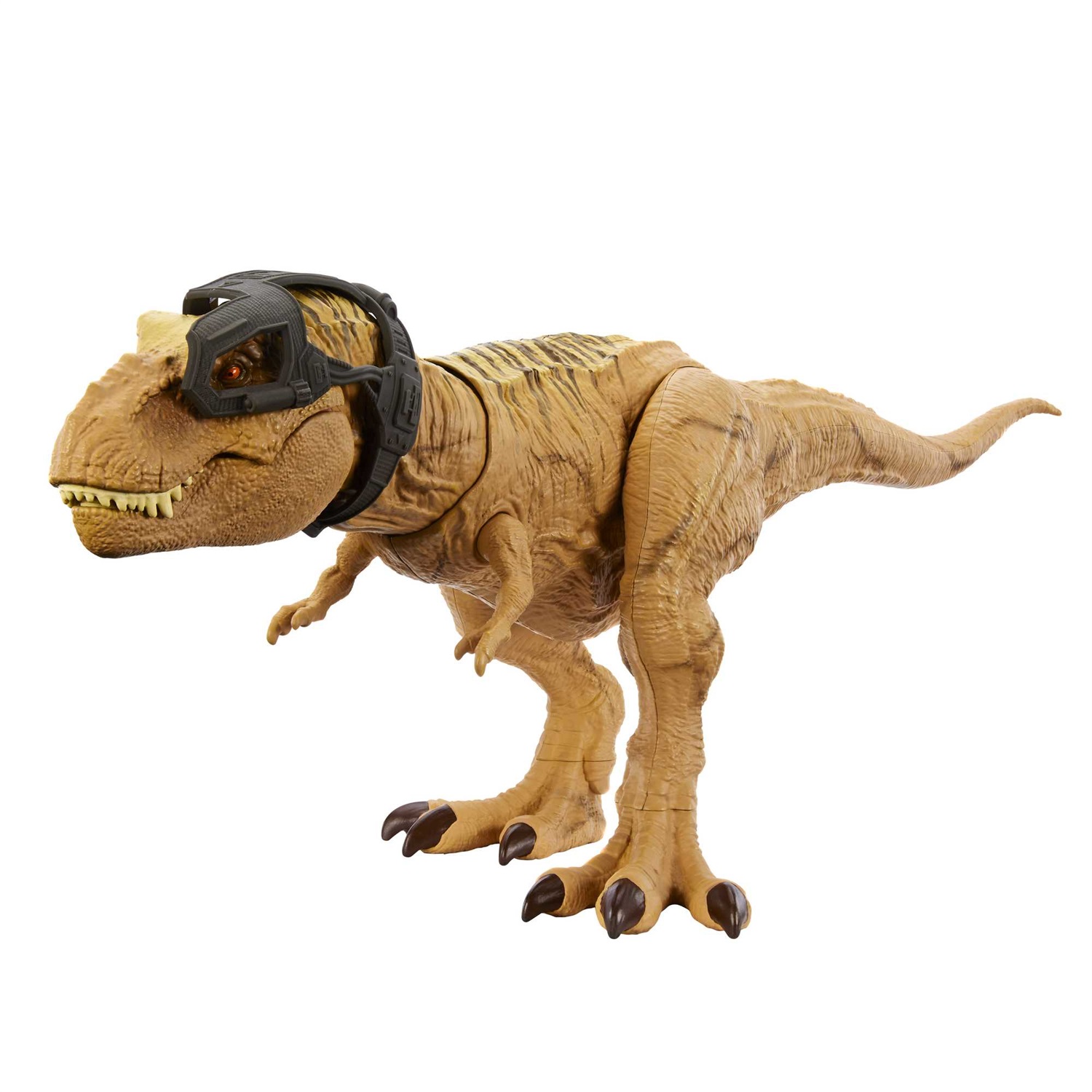 Mattel Jurassic World HNT62 T-Rex Caccia e Divora - Action Figure con Doppio Morso, Suoni e Attrezzatura di Tracciamento per Bambini 4