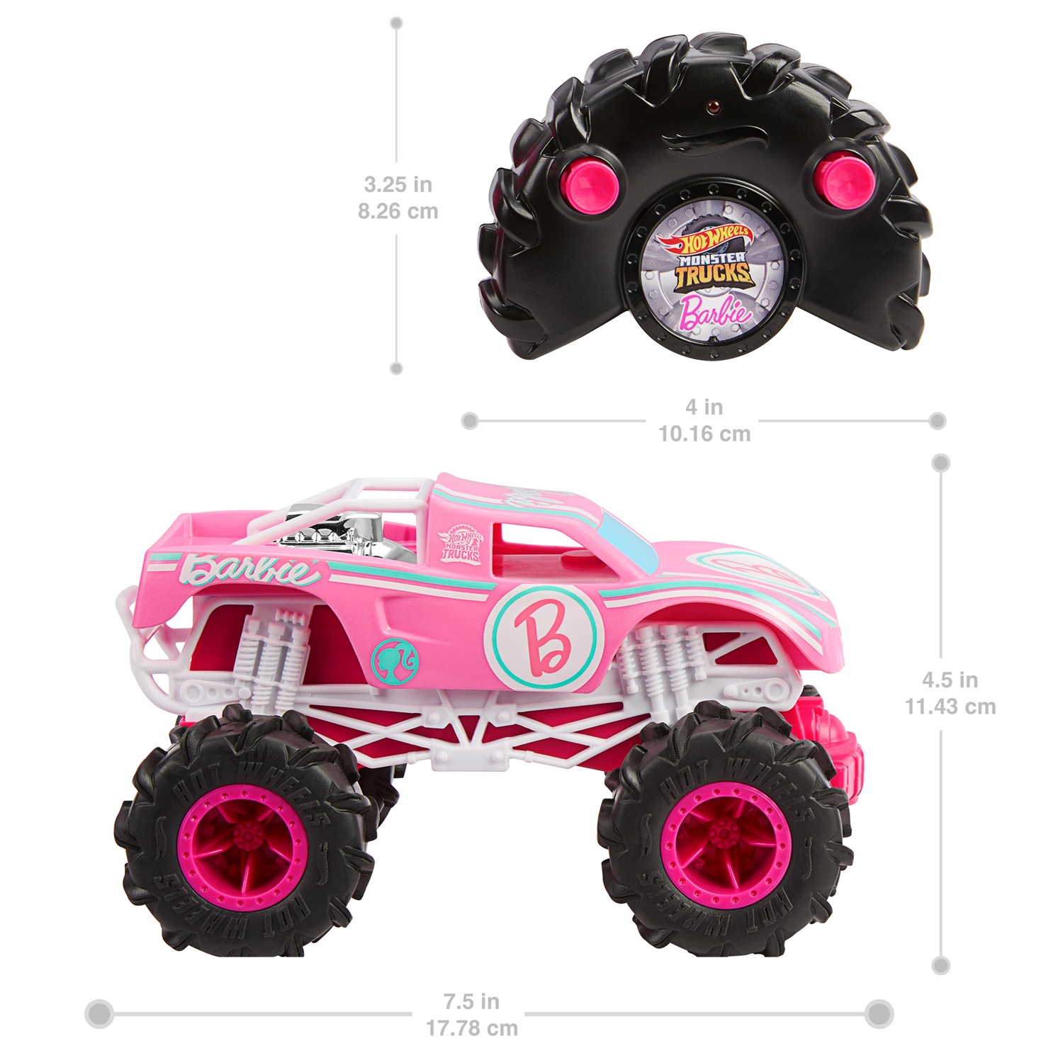 Hot Wheels Monster Trucks Barbie Giocattolo Telecomandato RC 1:24
