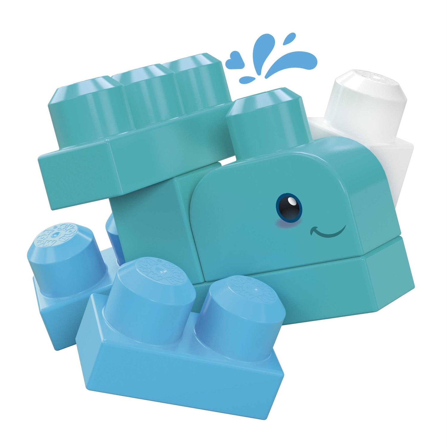 Mega Bloks - Set di costruzione Pulizia dell'Oceano con 70 blocchi, 3 personaggi e barca con gru per bambini 1 anni