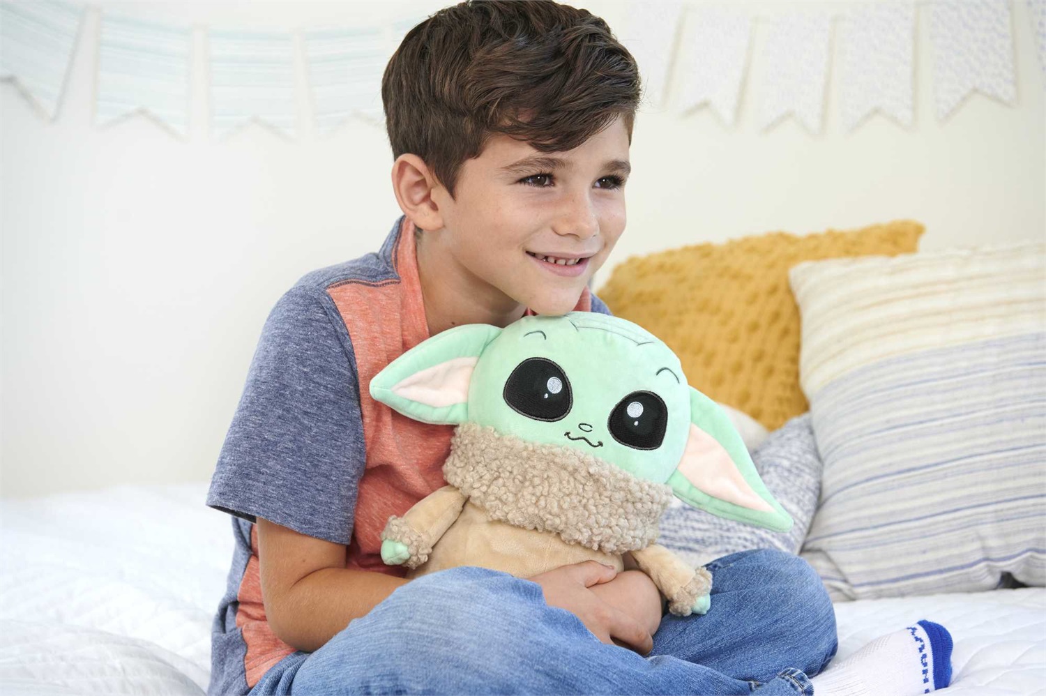 Mattel Peluche Star Wars - Grogu saltellante, morbido peluche interattivo alto 28 cm, ispirato a Mandalorian Book of Boba Fett, giocattolo per bambini 3 anni