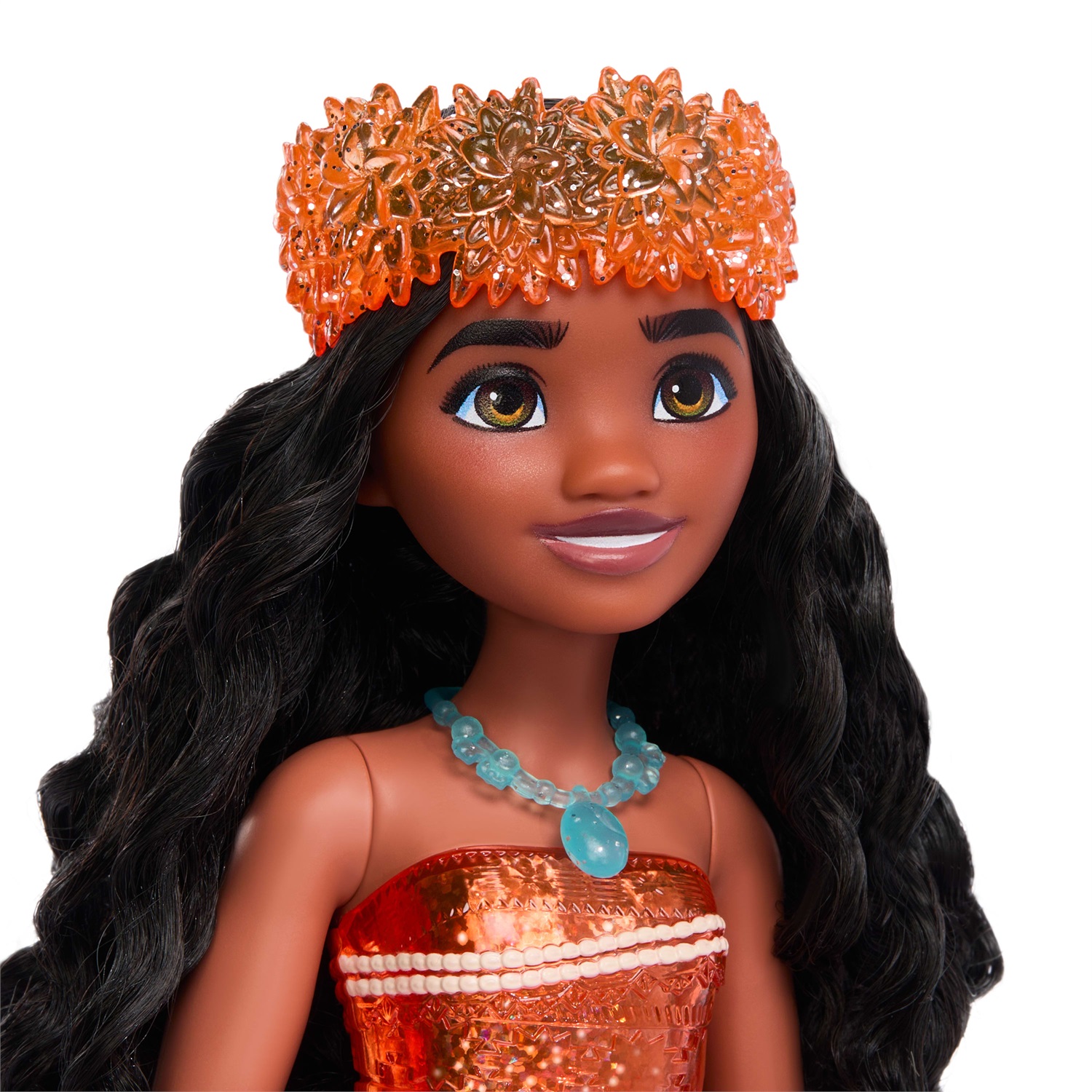 Mattel Disney Princess - Bambola snodata Vaiana con capi e accessori scintillanti ispirati al film, giocattolo per bambini, 3 anni, HPG68