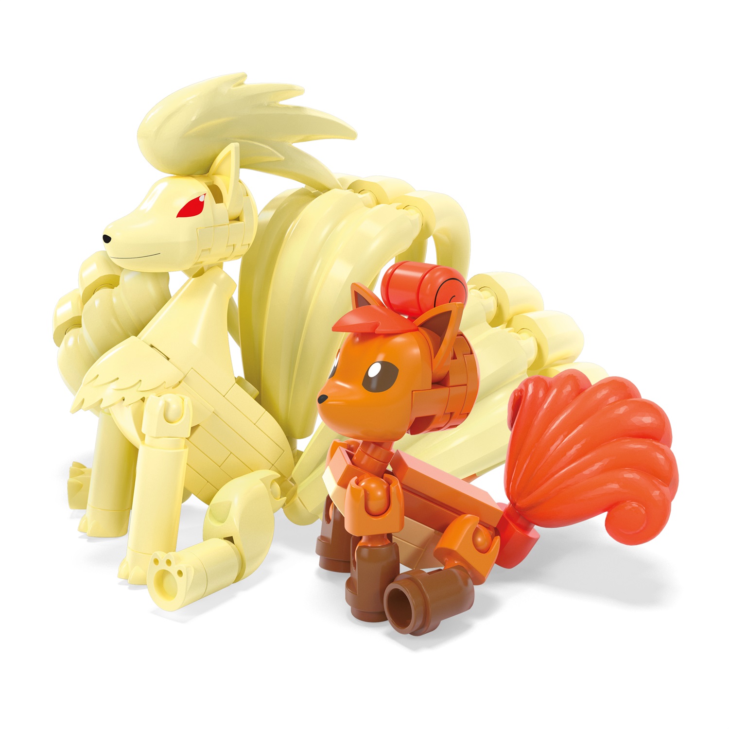 MEGA Pokémon - Evoluzione di Vulpix, Set da Costruire con 145 Pezzi, 2 Personaggi Snodati (Vulpix e Ninetales), Giocattolo per Bambini 7 Anni, HTH79