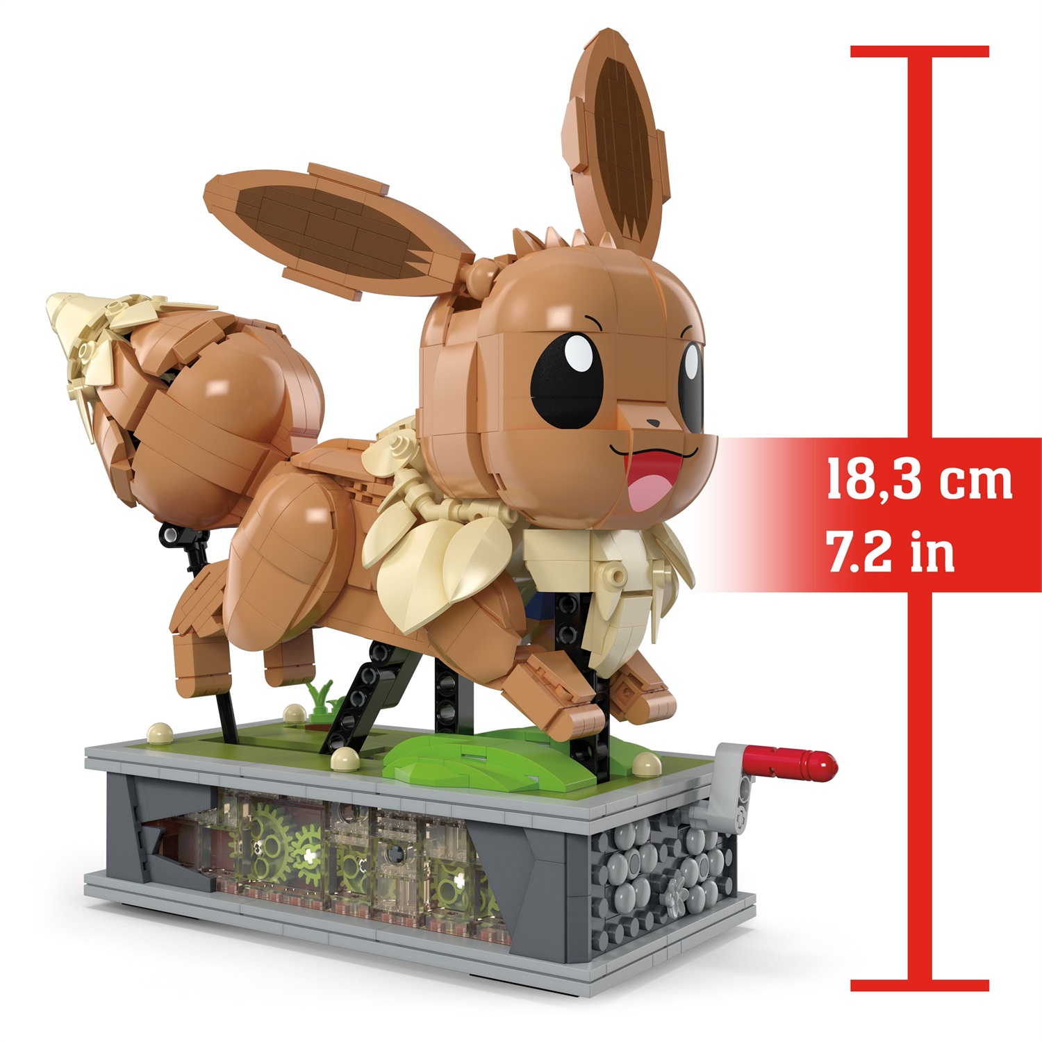 MEGA Pokémon Kinetic Eevee - Set da costruire con 1381 pezzi, personaggio meccanizzato con movimento realistico, giocattolo per collezionisti, 18 anni, HTH71