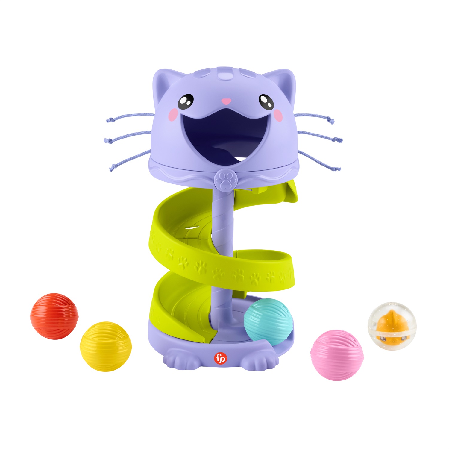 Fisher-Price Felix Mangia Gomitoli HTW92 - Giocattolo educativo interattivo per neonati e bambini con torre di palline a più livelli e 4 palline colorate