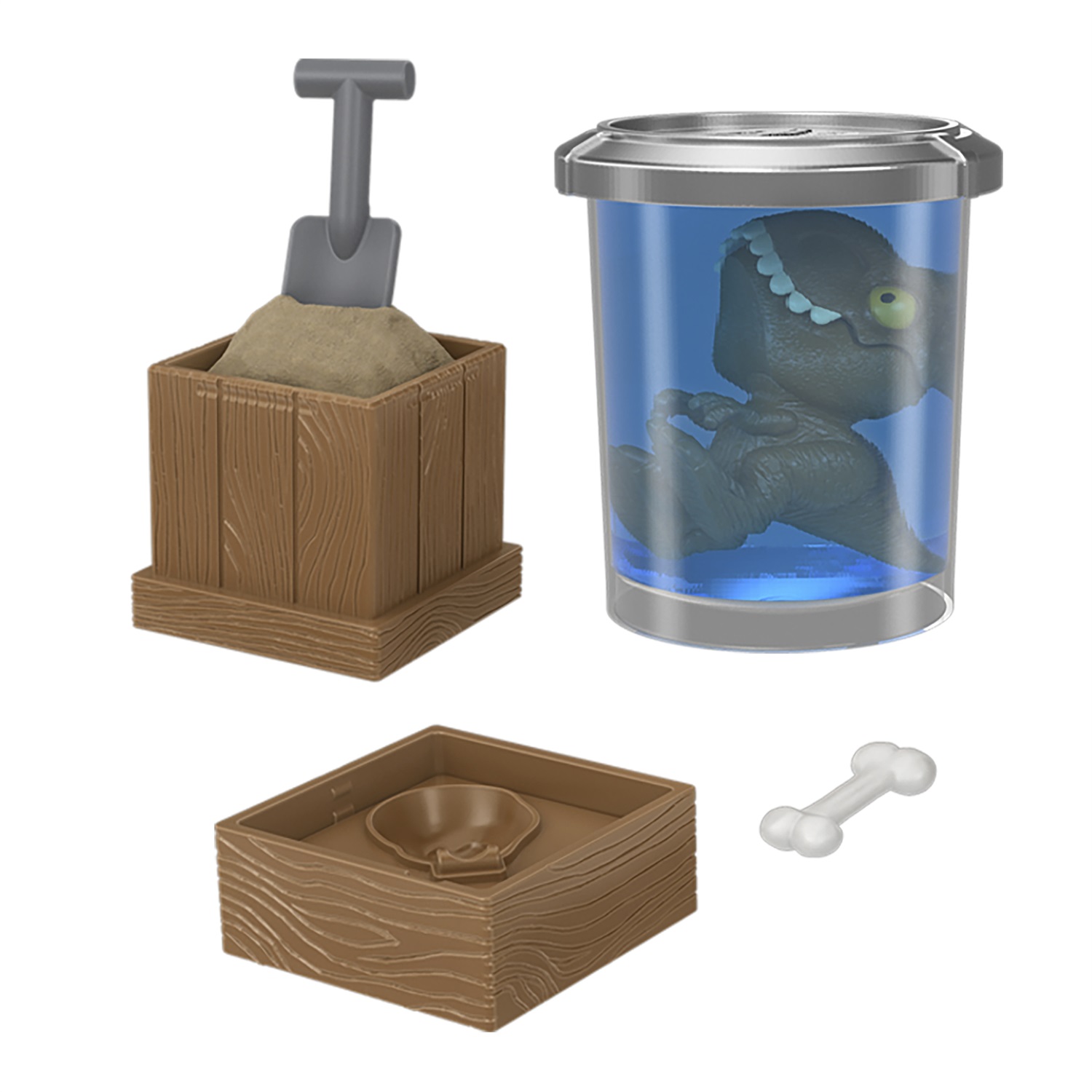 Mattel Jurassic World Crushivores - Mini Dinosauro Nascosto nella Sabbia con 2 Paste da Modellare e Sorprese, Giocattolo per Bambini 4 Anni