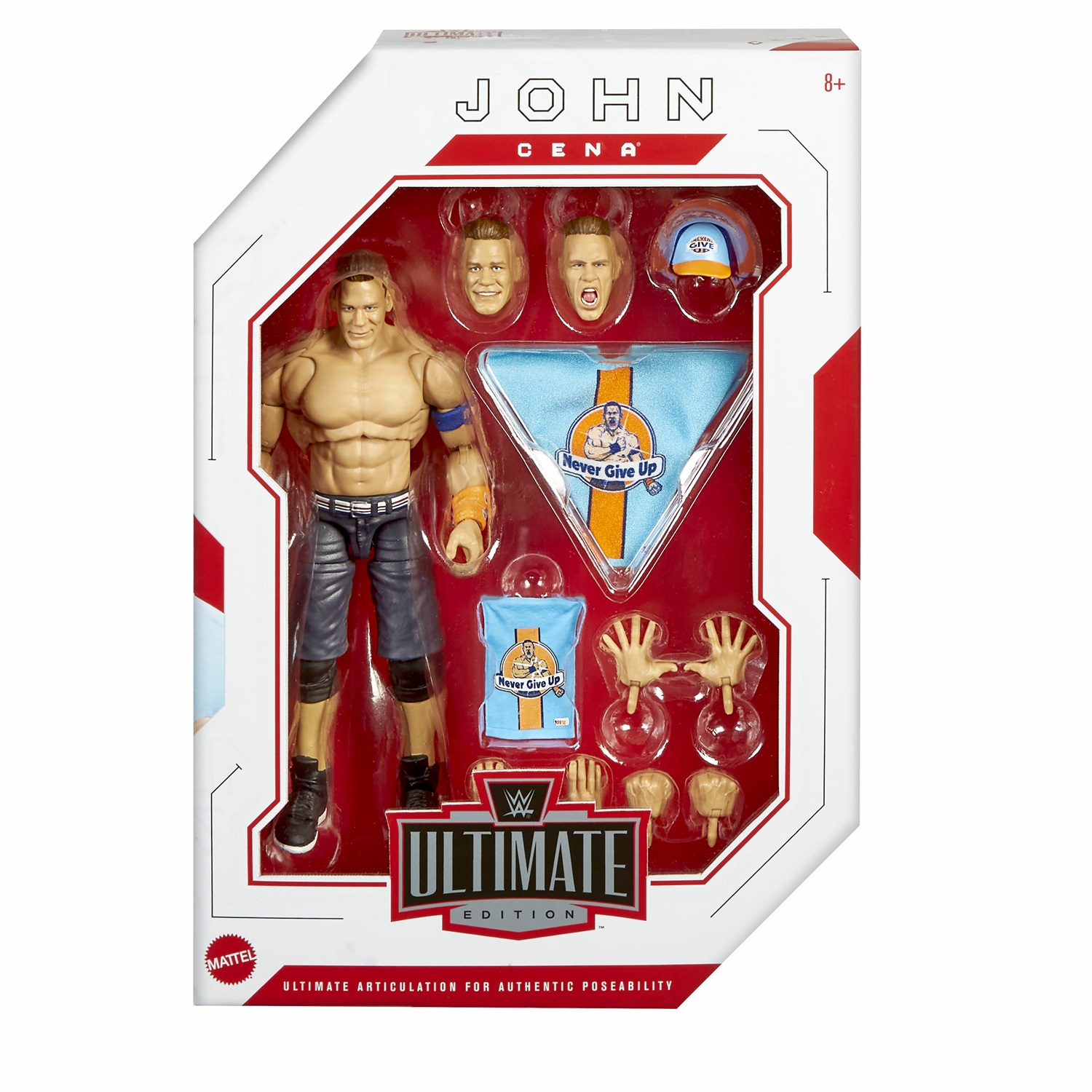 Mattel WWE Ultimate Edition - Action figure di John Cena con accessori intercambiabili e dettagli realistici