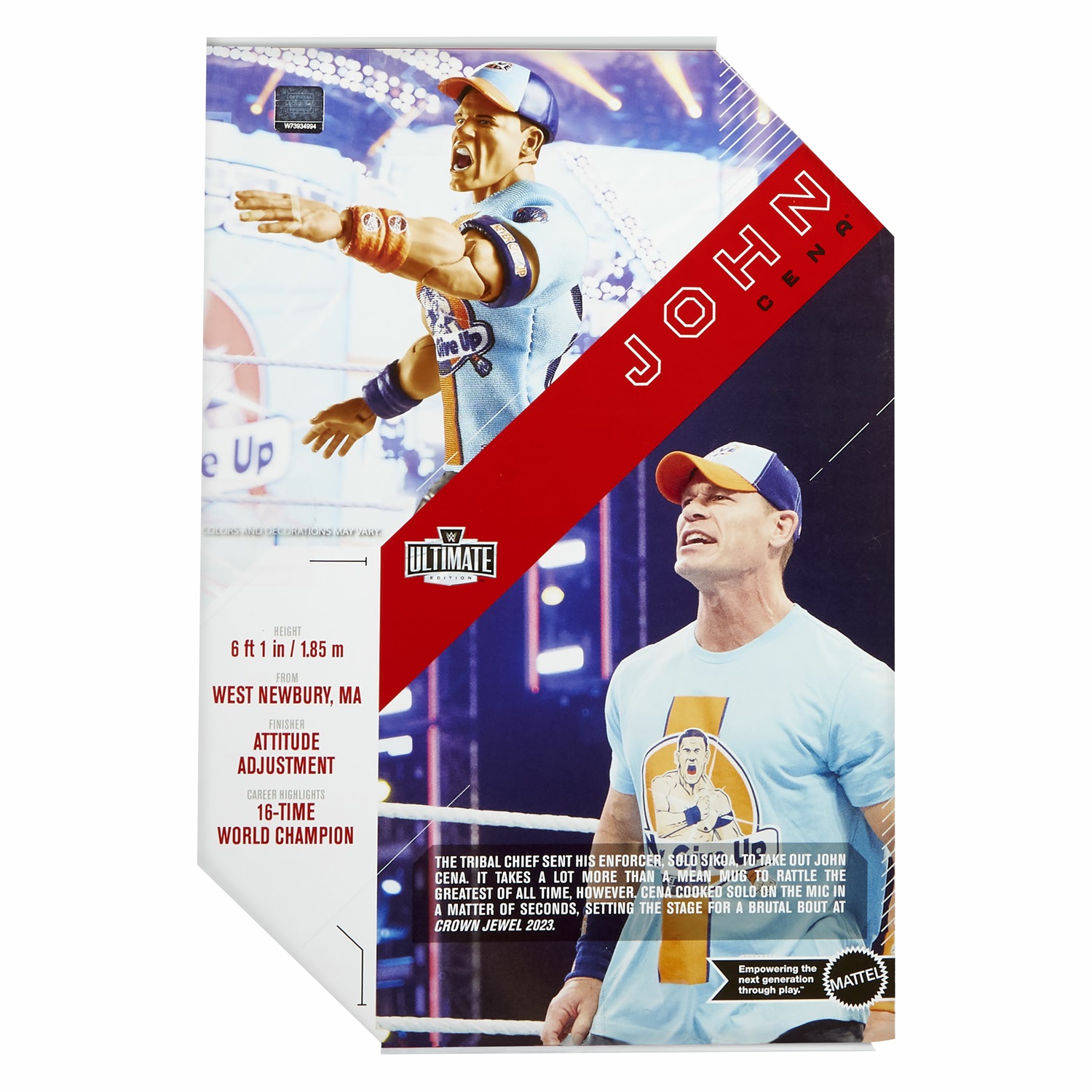 Mattel WWE Ultimate Edition - Action figure di John Cena con accessori intercambiabili e dettagli realistici