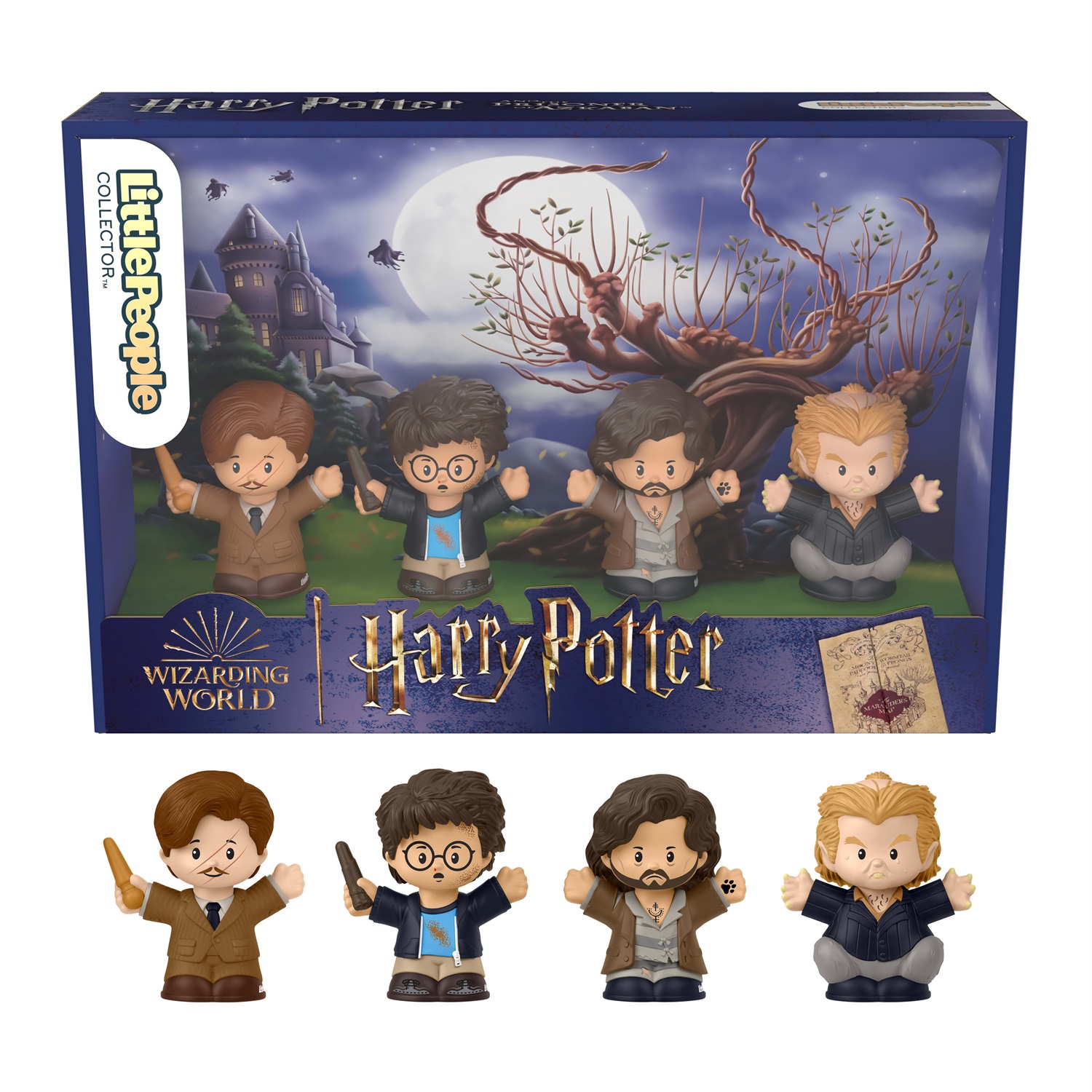 Fisher-Price Little People Collector - Harry Potter e il prigioniero di Azkaban, Set di 4 personaggi in Edizione Speciale, include Harry, Sirius Black, Remus Lupin e Peter Minus, Giocattolo da Collezione per 8 anni