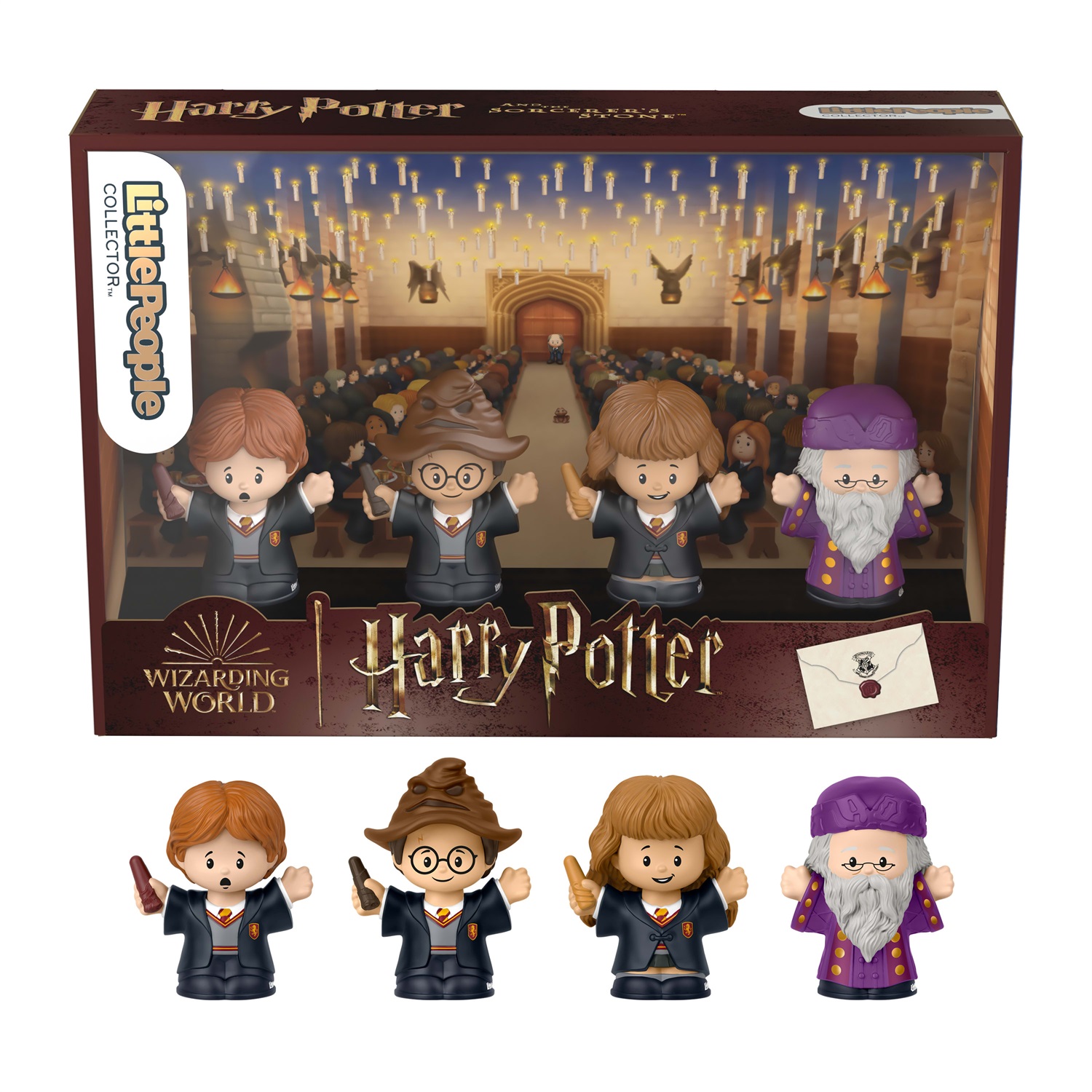Fisher-Price Little People Collector Harry Potter e la Pietra Filosofale Edizione Speciale - Set di 4 Personaggi per Età 8
