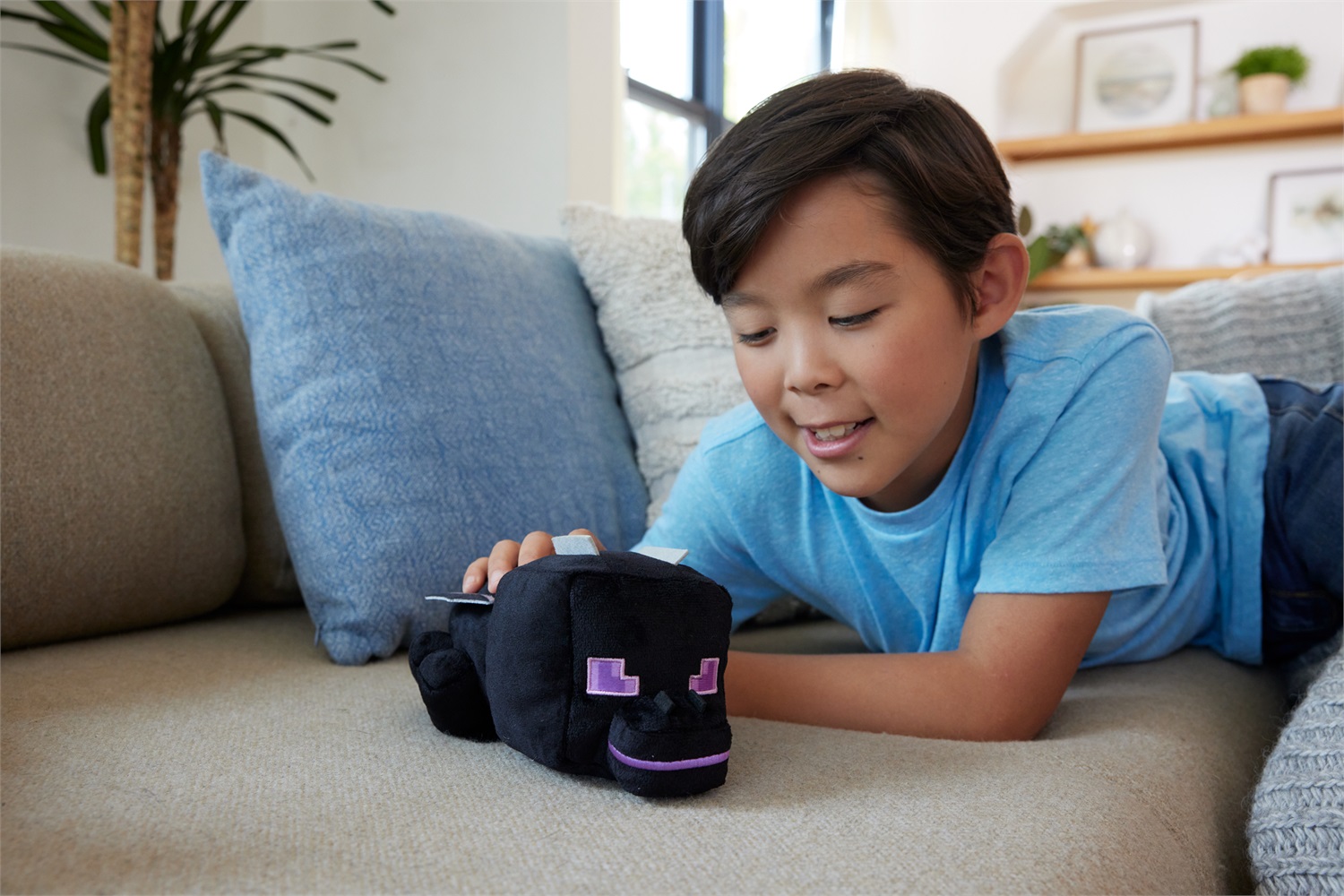 Mattel Peluche Minecraft Ender Dragon 20 cm - Tessuto di Alta Qualità, Design Pixelato, Giocattolo per Bambini 3 Anni